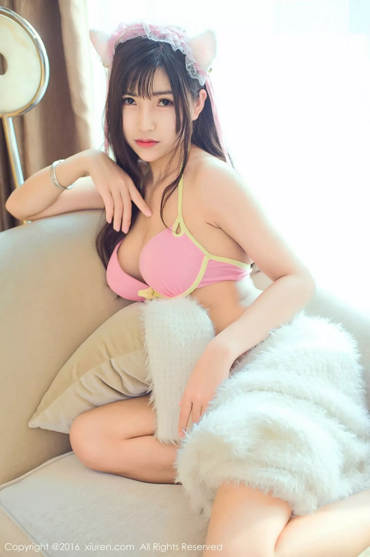 秀人集.com_[XiuRen秀人网]No.649_美女学霸悠悠YOYO猫女郎粉红色性感内衣秀酥胸迷人写真60P