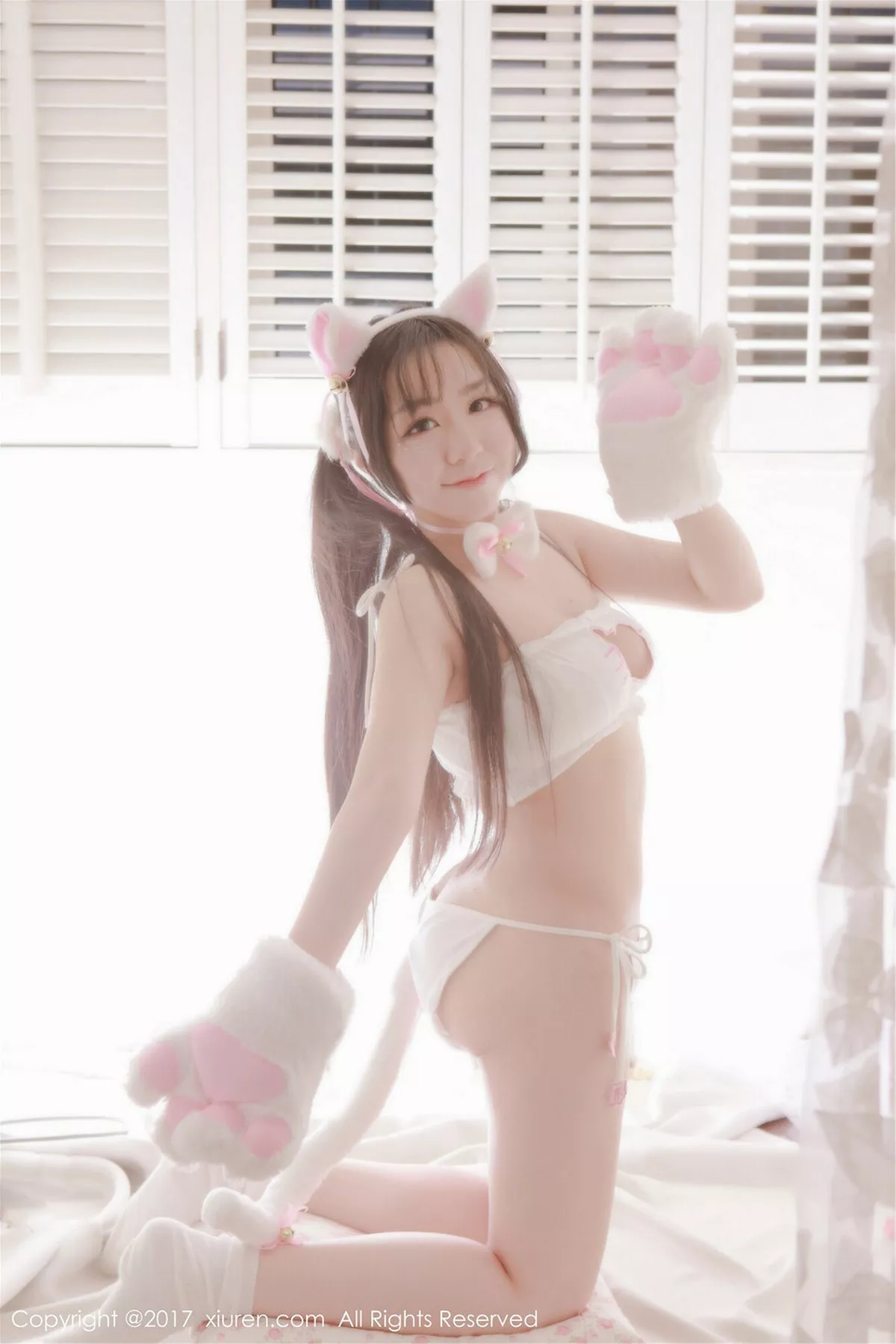 秀人集.com_[XiuRen秀人网]No.753_嫩模吃白菜的vi菜菜性感小野猫居家丁字裤完美诱惑写真50P