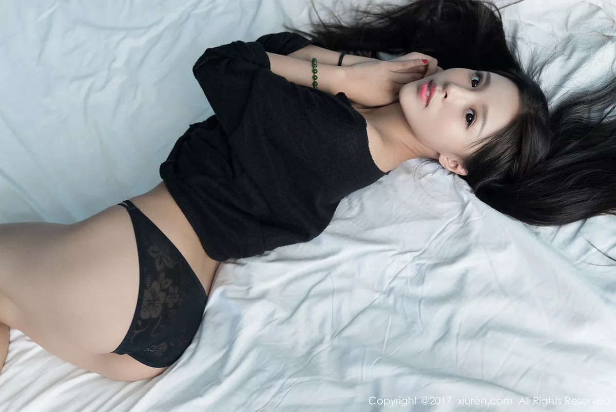 秀人集.com_[XiuRen秀人网]No.767_嫩模韩秀冉居家私房黑色情趣内裤秀完美身材性感朱唇诱惑写真47P