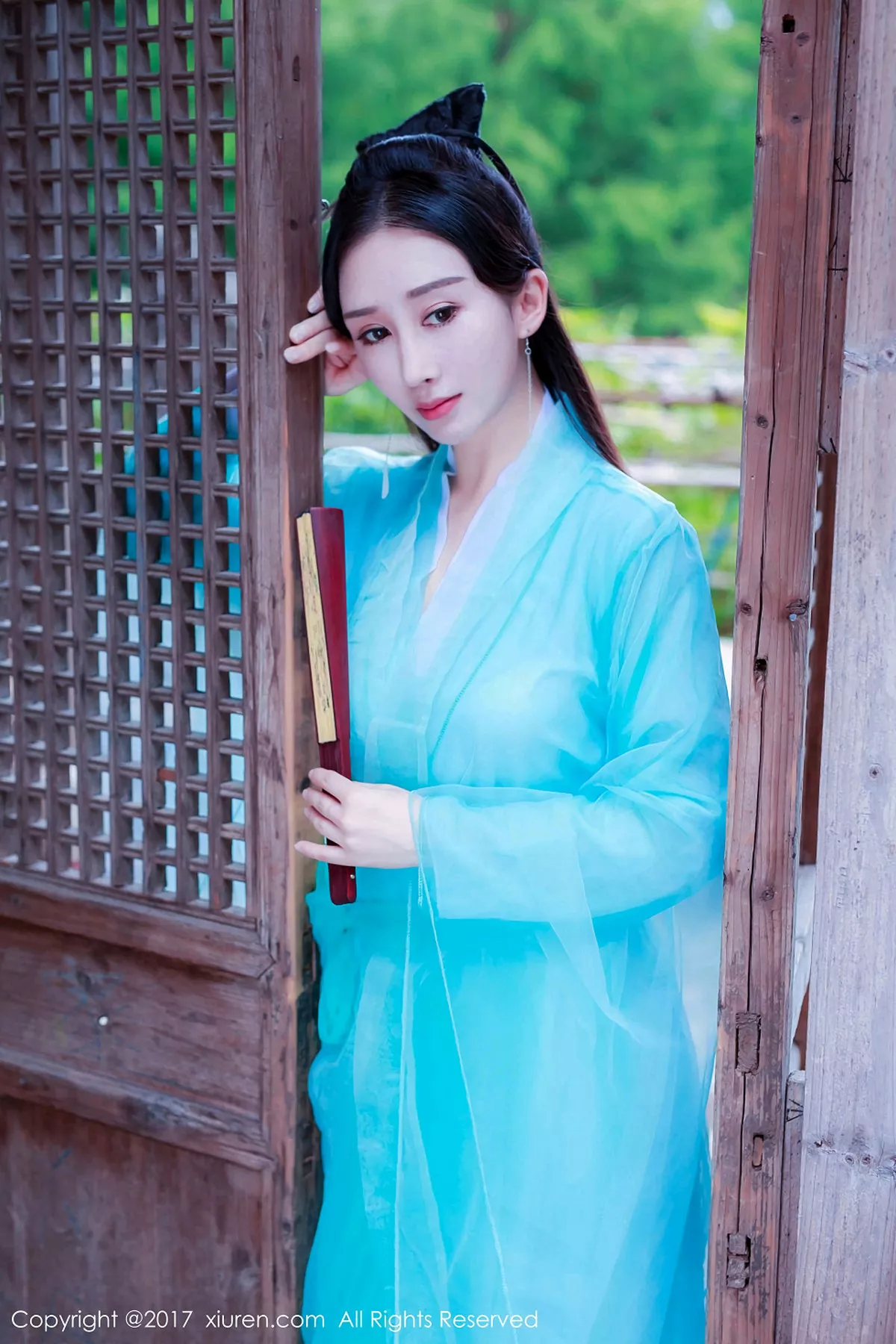 秀人集.com_[XiuRen秀人网]No.804_嫩模邹晶晶古典装粉色薄纱裙半脱血滴子遮点豪乳诱惑写真57P