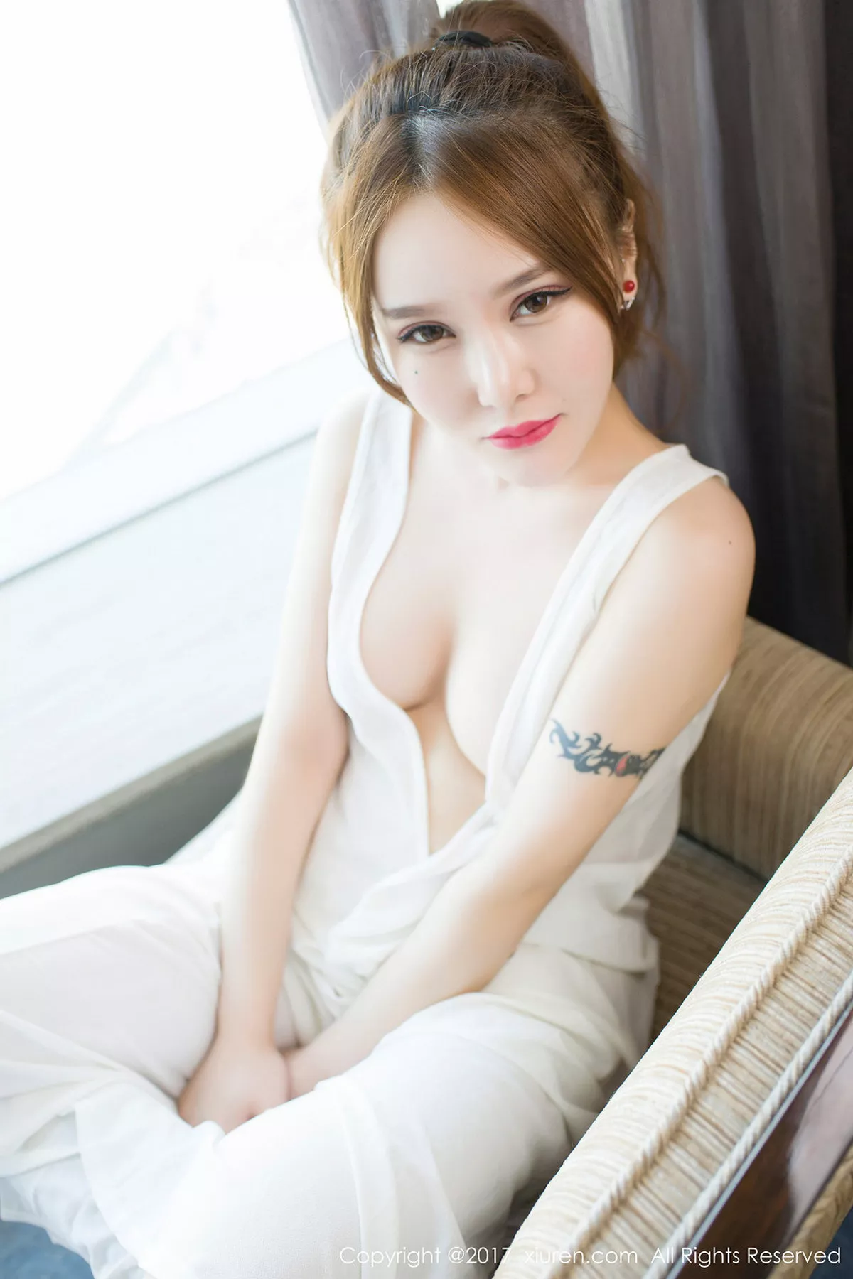 秀人集.com_[XiuRen秀人网]No.811_嫩模佑熙白色蕾丝薄纱缕空隐现傲人豪乳透视诱惑写真46P