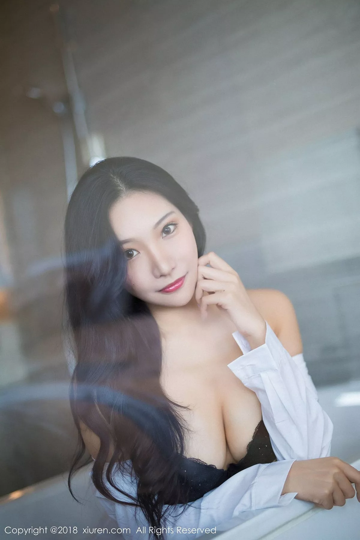 秀人集.com_[XiuRen秀人网]No.893_嫩模小狐狸Sica性感黑色女仆装+浴室透视内衣诱惑写真45P