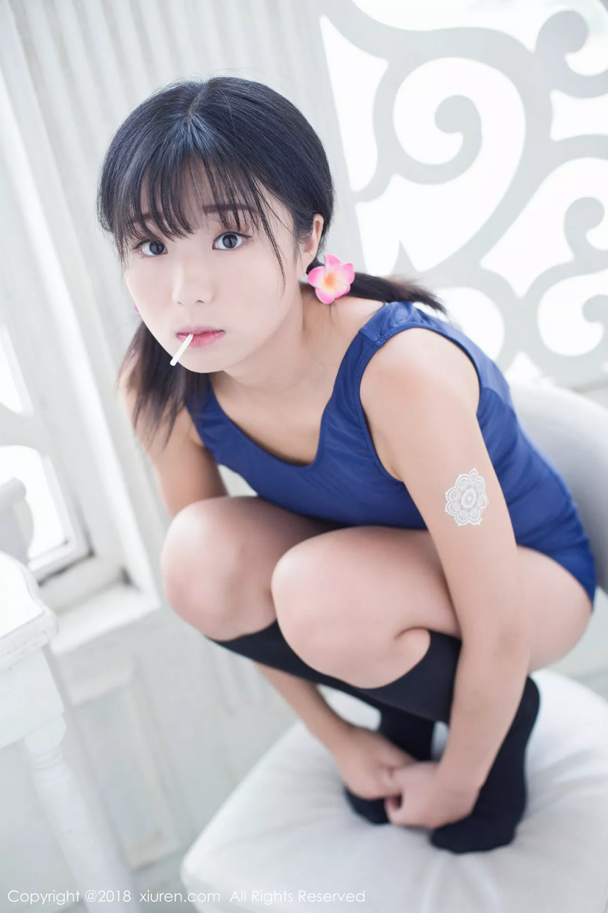 秀人集.com_[XiuRen秀人网]No.950_嫩模仓井优香日系蓝色体操服+性感白色内衣秀完美身材诱惑写真45P