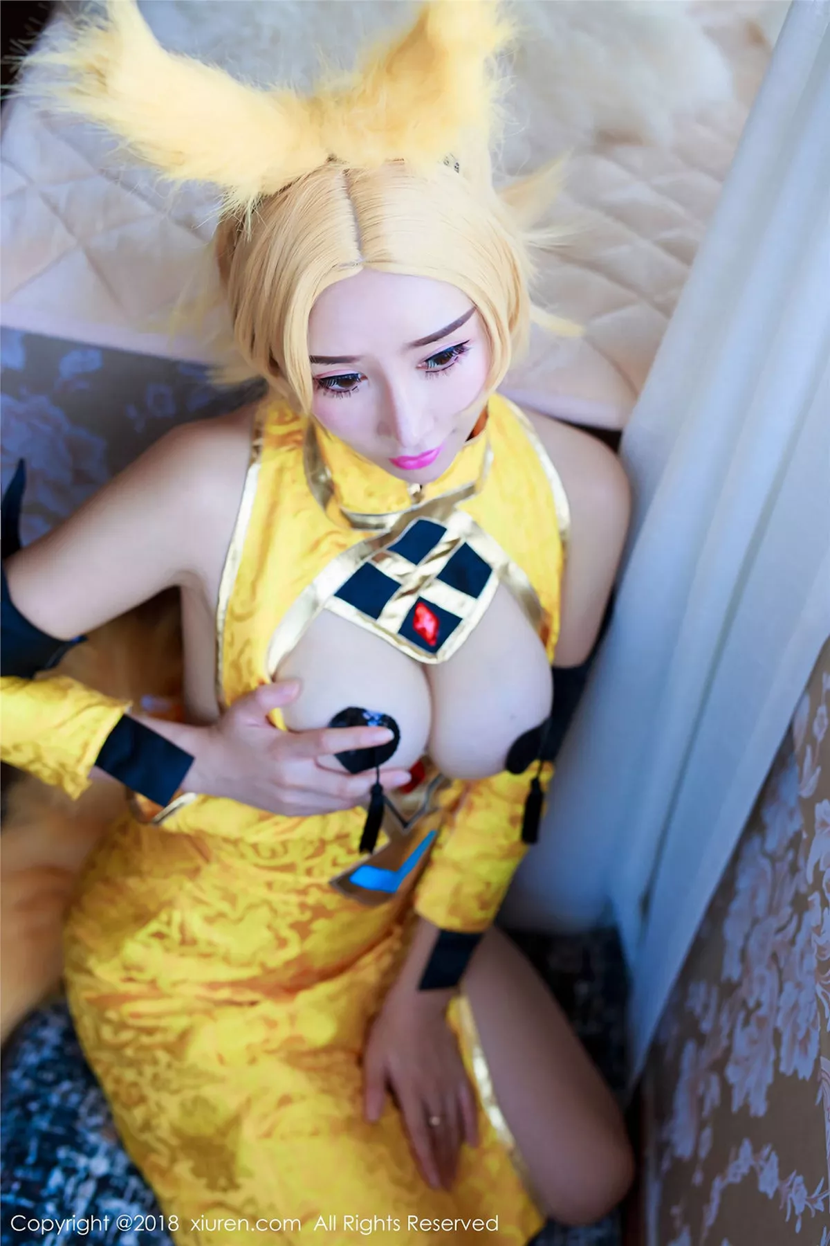 秀人集.com_[XiuRen秀人网]No.937_嫩模邹晶晶女王王者荣耀妲己COS大尺度露血滴子美乳诱惑写真44P