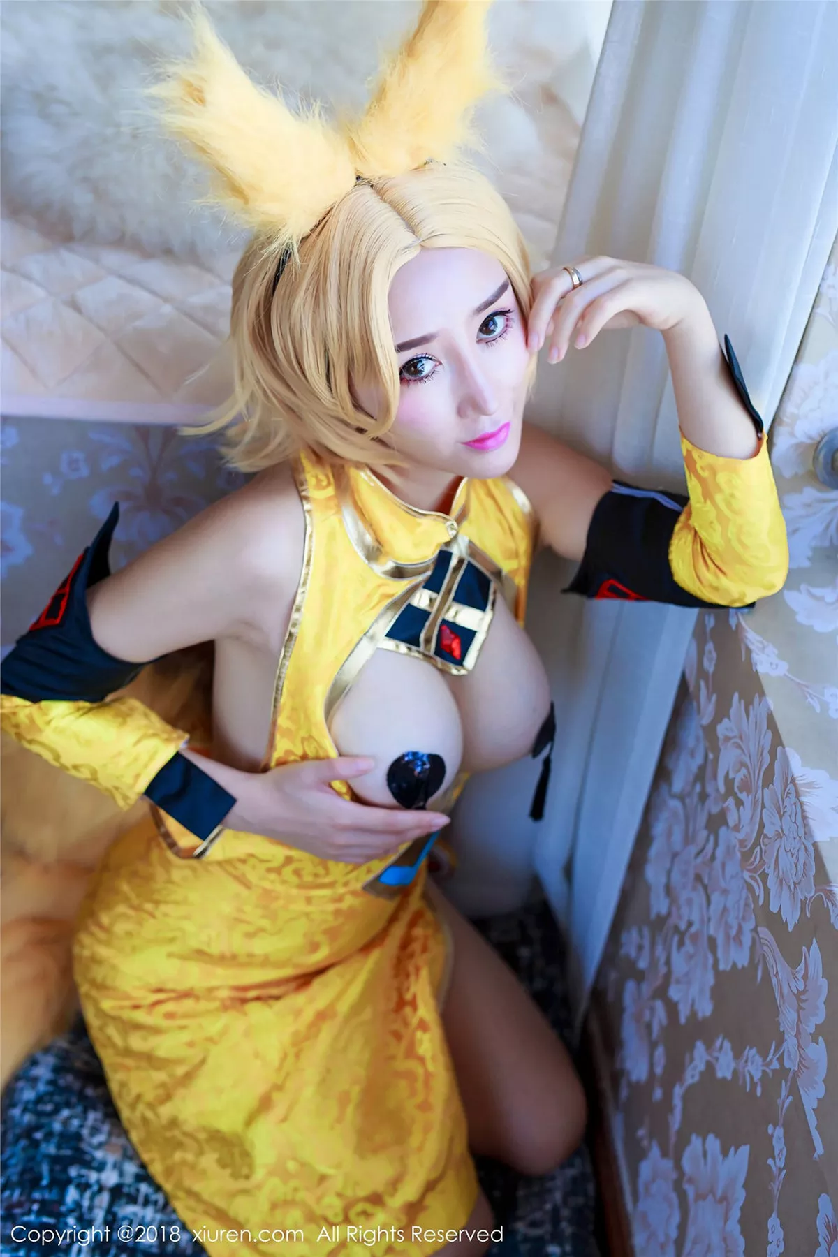 秀人集.com_[XiuRen秀人网]No.937_嫩模邹晶晶女王王者荣耀妲己COS大尺度露血滴子美乳诱惑写真44P