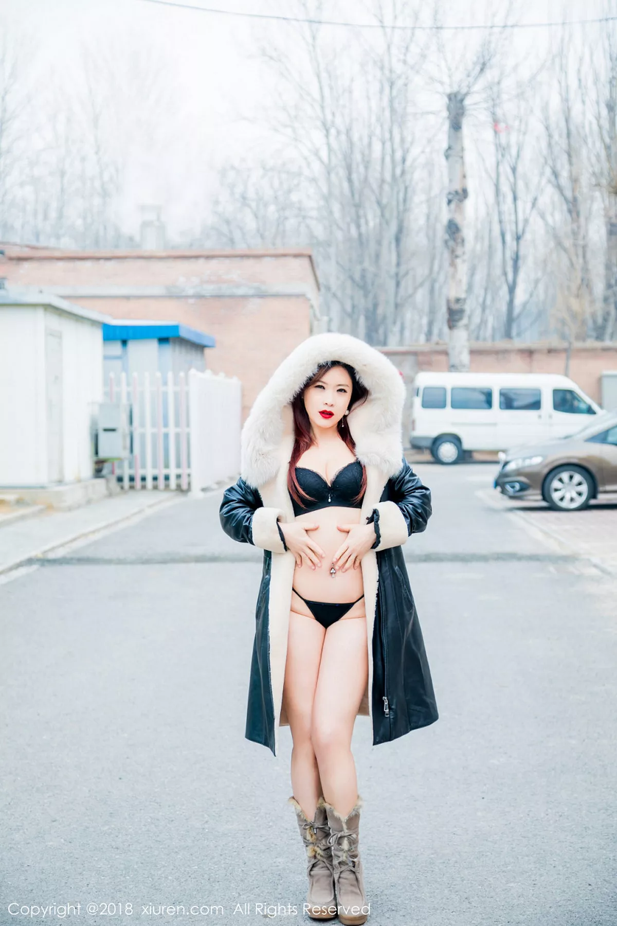 秀人集.com_[XiuRen秀人网]No.953_嫩模西希白兔户外红色内衣半脱内裤秀白嫩翘臀屁沟诱惑写真66P