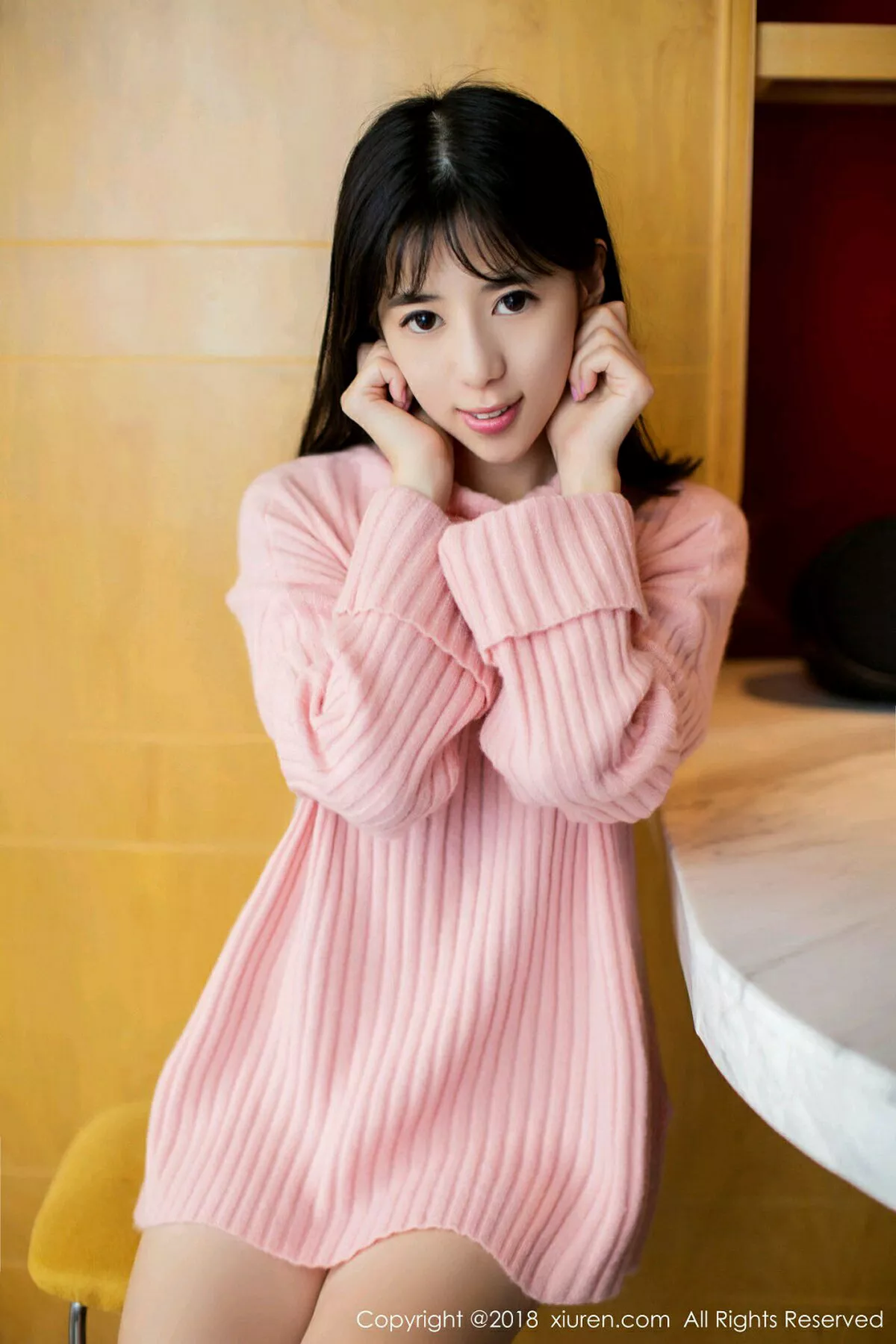 秀人集.com_[XiuRen秀人网]No.996_嫩模艾栗栗性感护士装+粉红毛衣秀完美身材甜美写真43P