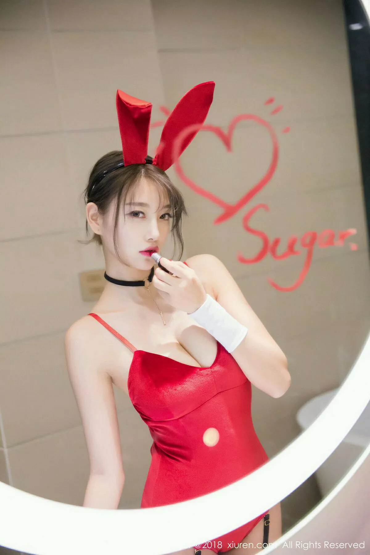 秀人集.com_[XiuRen秀人网]No.1033_甜美女神杨晨晨sugar浴室里粉红吊带衣湿身透视诱惑写真53P