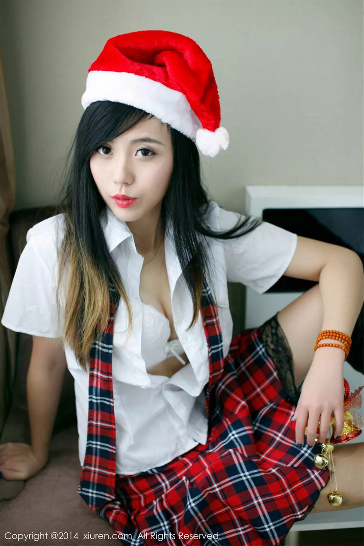 秀人集.com_[XiuRen秀人网]No.254_甜美模特谢忱倬学生制服诱惑+圣诞主题系列海量写真133P