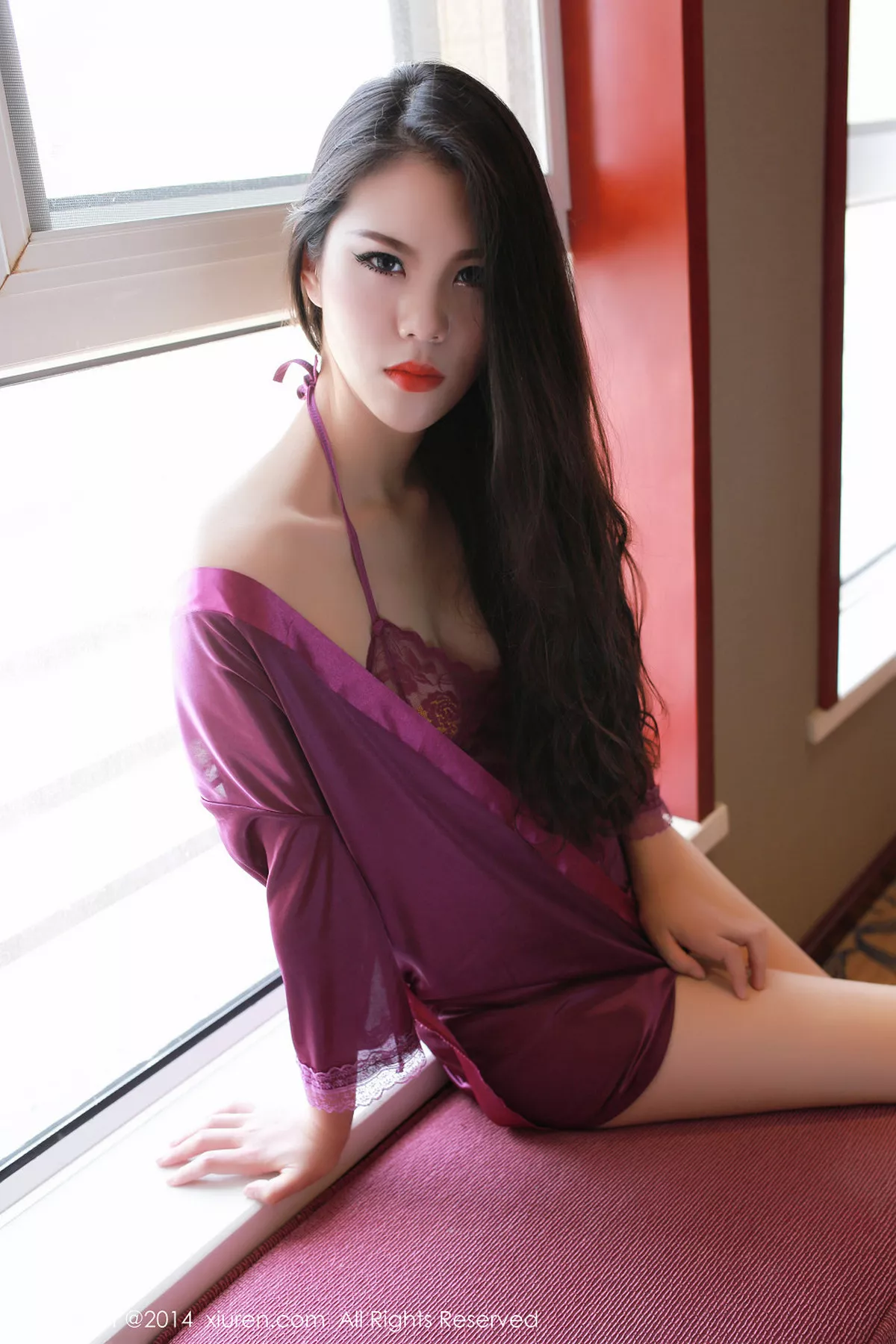 秀人集.com_[XiuRen秀人网]No.235_嫩模米尔Dear红色薄纱睡裙性感情趣内衣系列完美诱惑写真72P