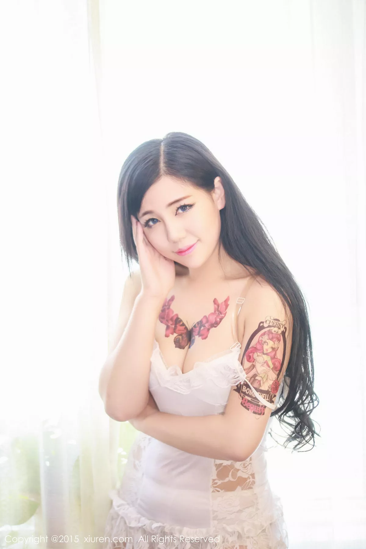 秀人集.com_[XiuRen秀人网]No.356_嫩模美女旭旭居家性感内衣秀丰满身材双乳纹身诱惑写真70P