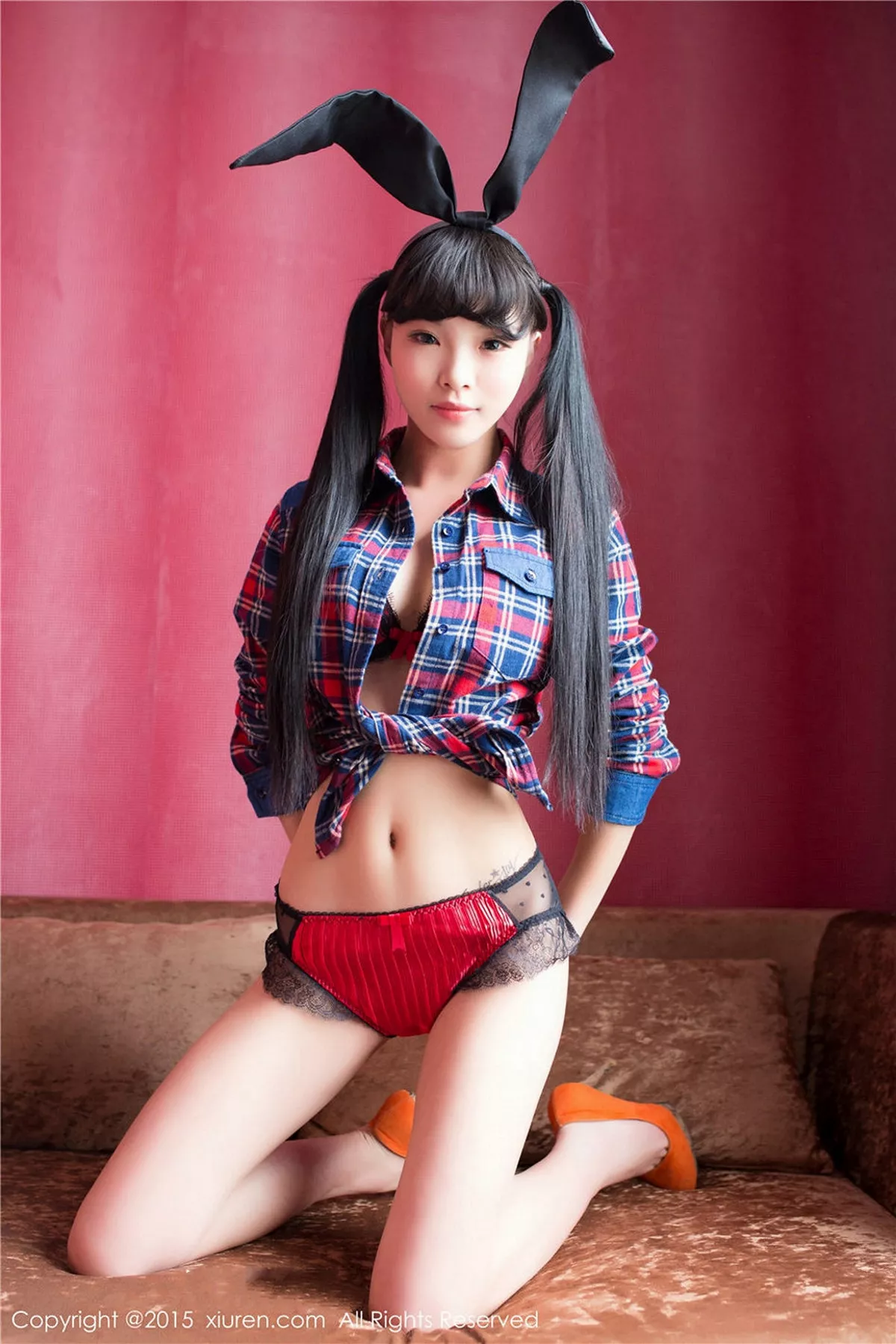 秀人集.com_[XiuRen秀人网]No.309_内地嫩模CyberJelly霜爷黑色兔女郎性感内衣写真47P