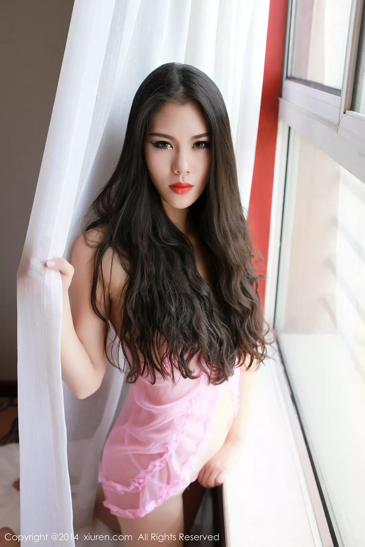 秀人集.com_[XiuRen秀人网]No.235_嫩模米尔Dear红色薄纱睡裙性感情趣内衣系列完美诱惑写真72P