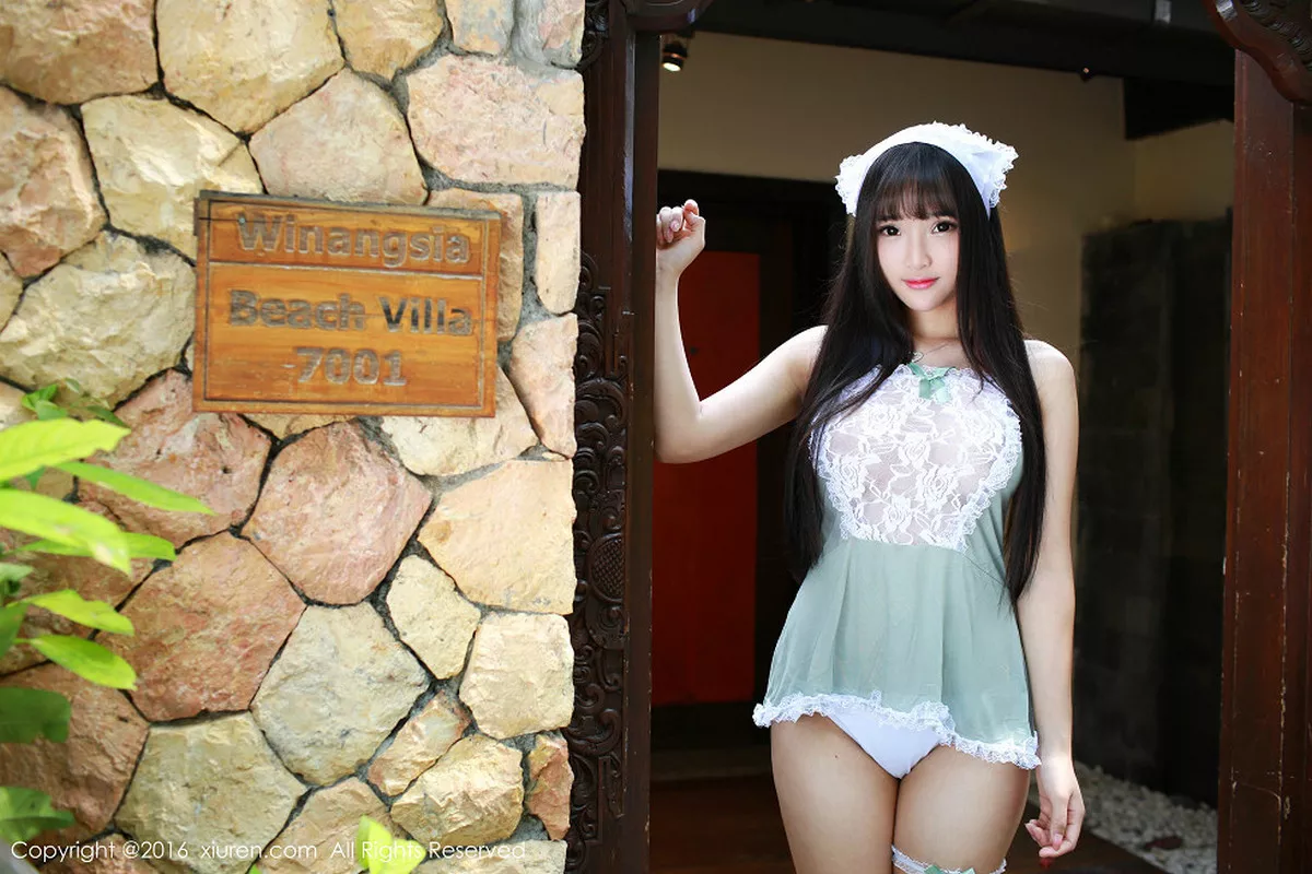 秀人集.com_[XiuRen秀人网]No.463_嫩模夏瑶baby女仆制服露半球卡通装豪乳美臀诱惑写真52P