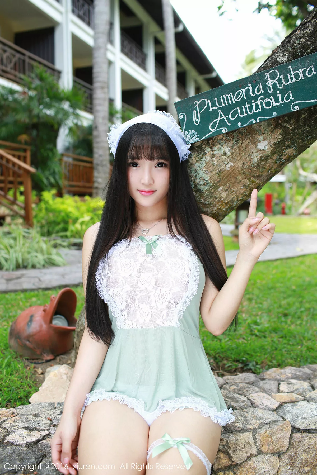 秀人集.com_[XiuRen秀人网]No.463_嫩模夏瑶baby女仆制服露半球卡通装豪乳美臀诱惑写真52P