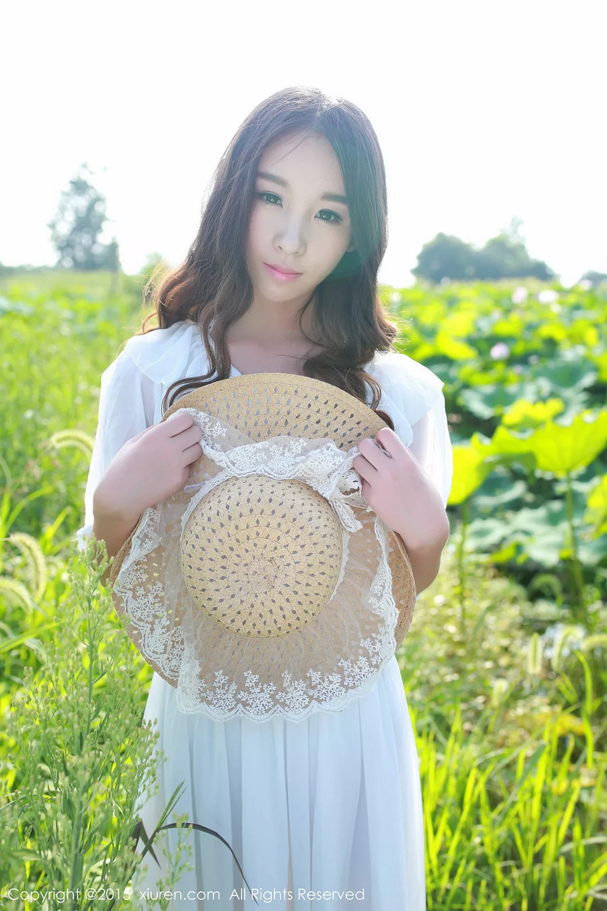 秀人集.com_[XiuRen秀人网]No.371_清纯妹子梓萱Crystal脱白色连身裙秀性感内衣写真45P