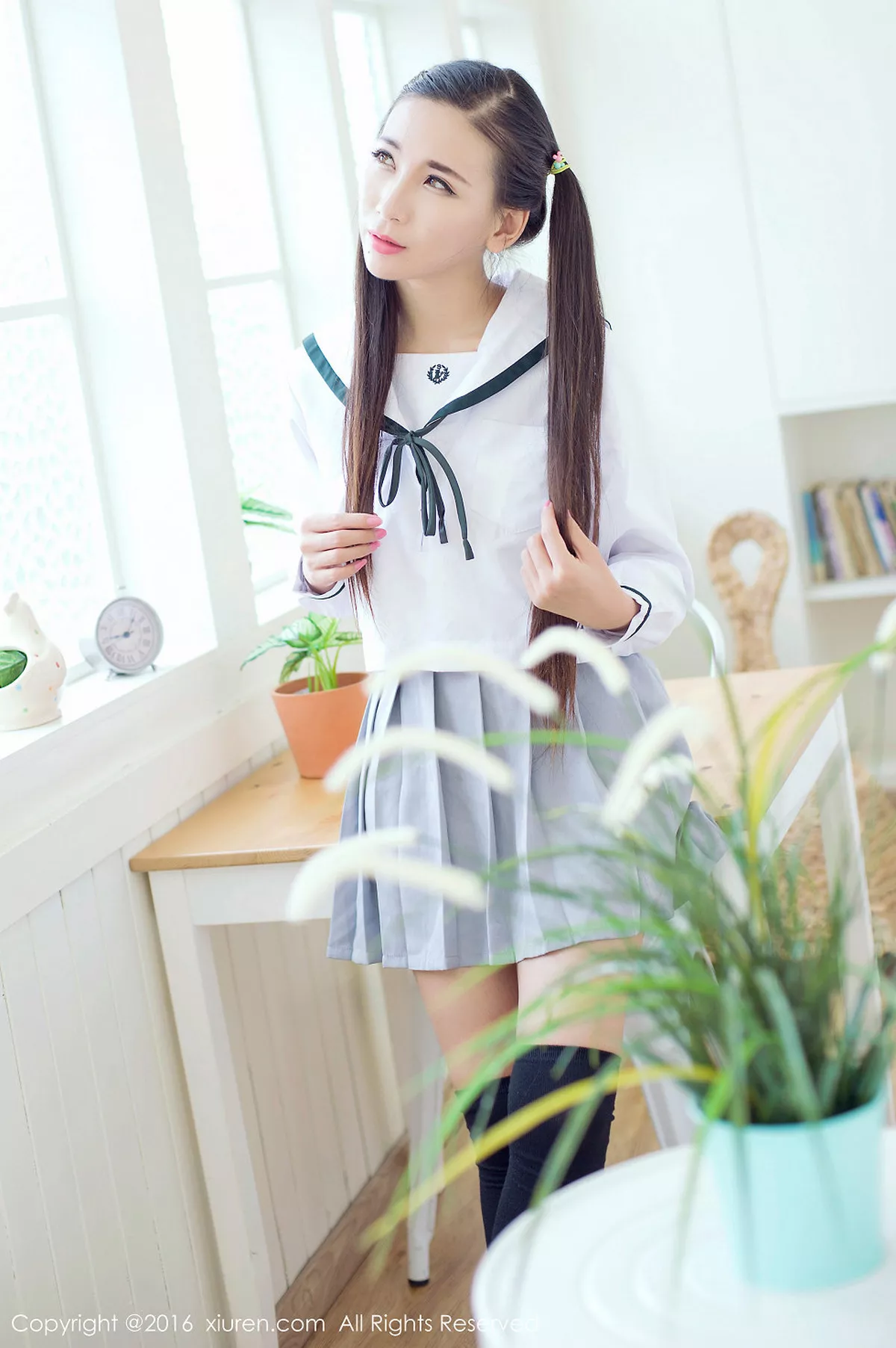 秀人集.com_[XiuRen秀人网]No.603_嫩模赵颖日系清纯校服双马尾辫黑丝美腿妩媚诱惑写真68P