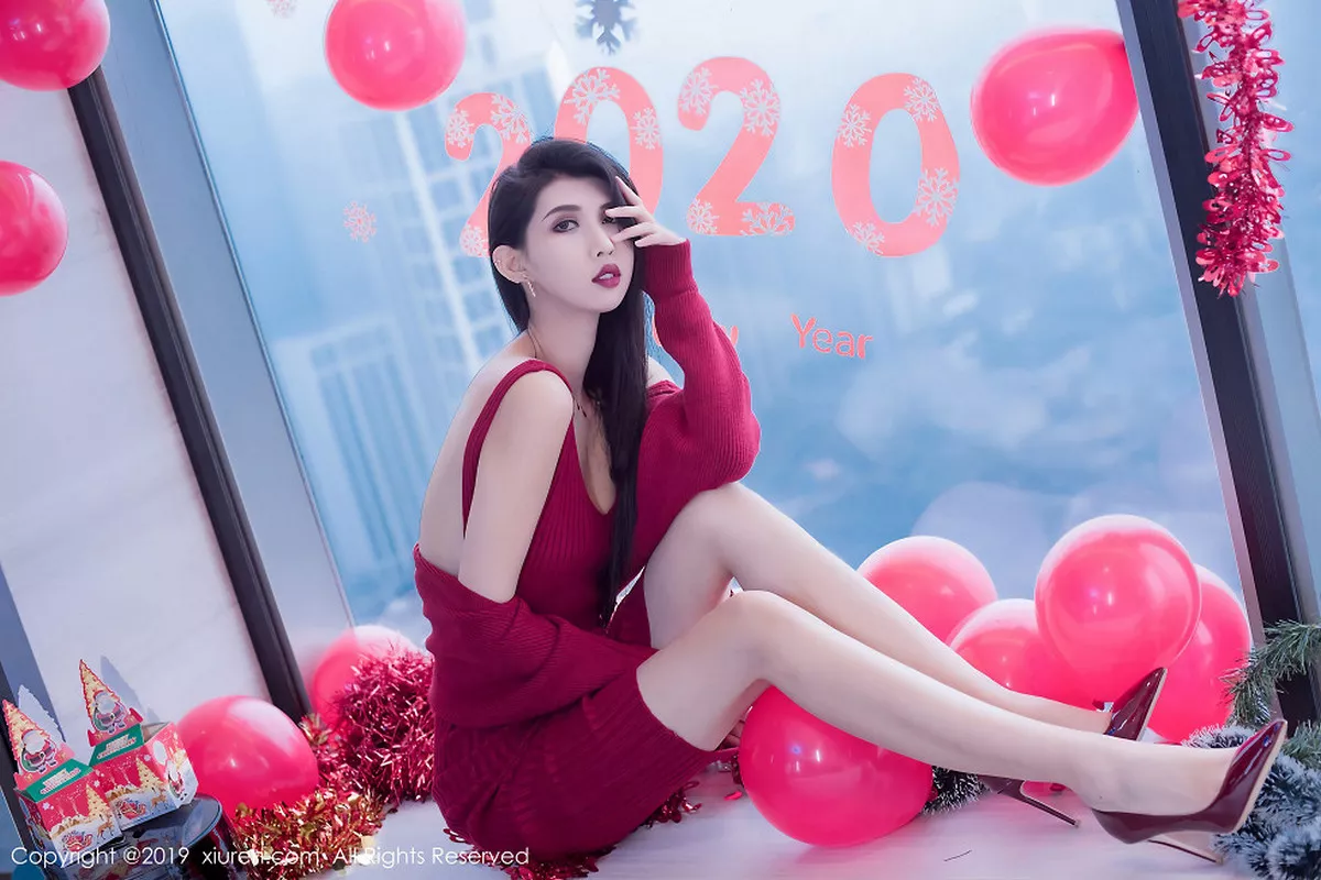 秀人集.com_[XiuRen秀人网]No.1871_高挑美女葛征Model私房圣诞新年主题红色深V圣诞女郎诱惑写真81P