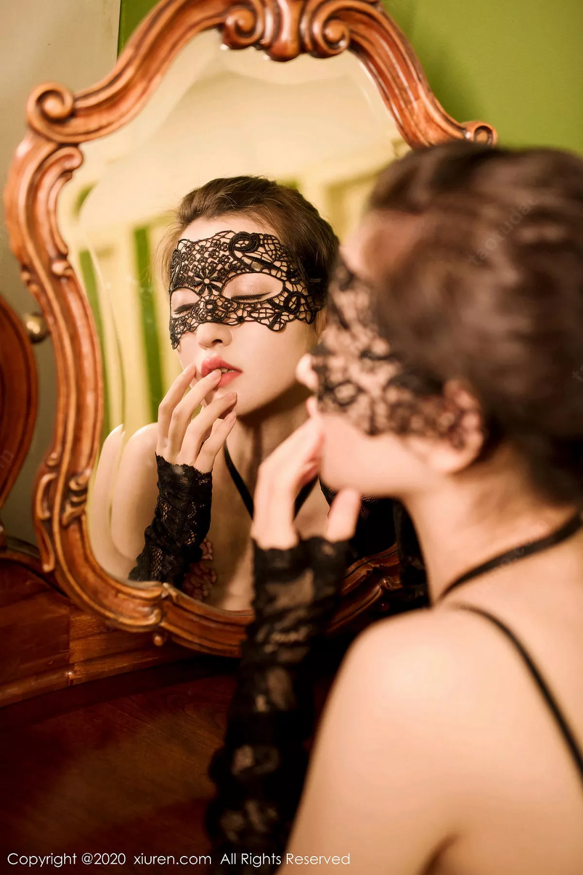 秀人集.com_[XiuRen秀人网]No.1923_嫩模沈梦瑶私房黑色蕾丝情趣内衣秀美乳翘臀极致诱惑写真40P