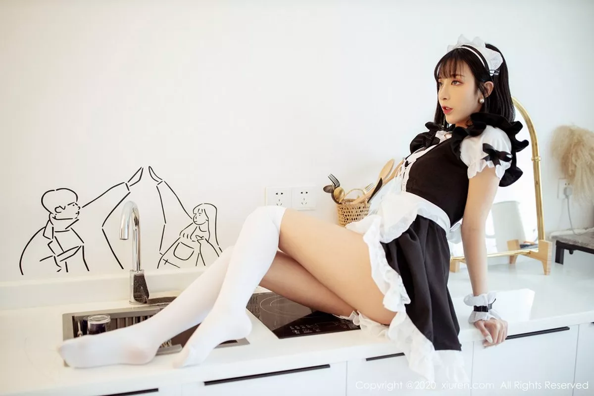 秀人集.com_[XiuRen秀人网]No.2008_嫩模陈小喵私房情趣女仆装半脱蕾丝内裤秀翘臀极致诱惑写真64P