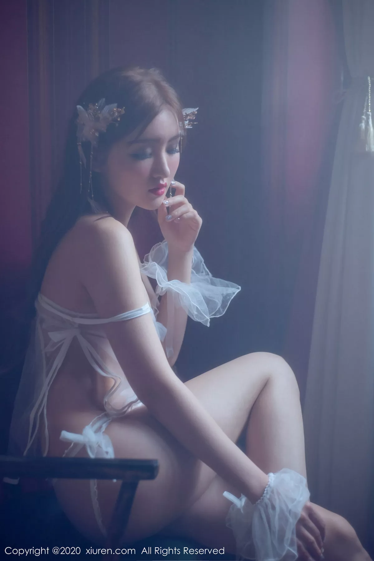 秀人集.com_[XiuRen秀人网]No.1980_嫩模沈梦瑶私房纯白蕾丝内衣透视秀火辣身材完美诱惑写真40P