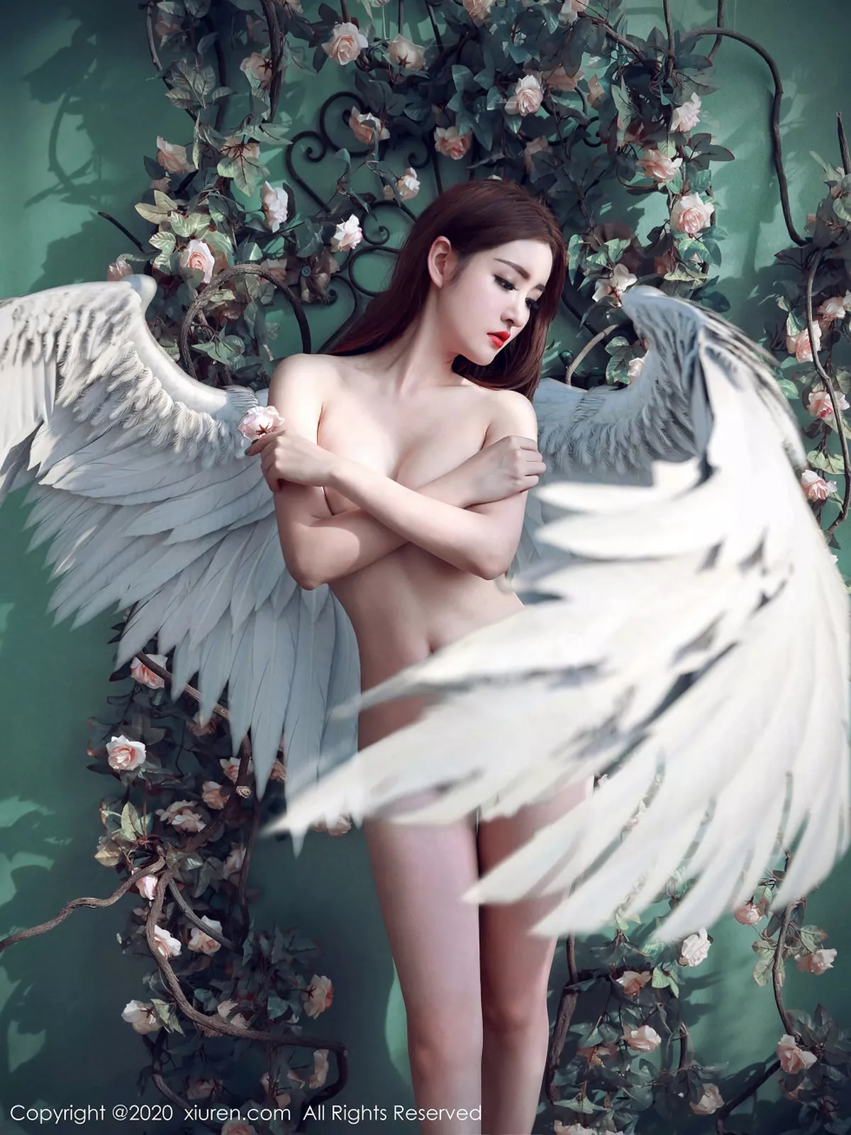 秀人集.com_[XiuRen秀人网]No.1987_嫩模沈梦瑶花精灵主题大尺度全裸秀诱人胴体火辣诱惑写真40P