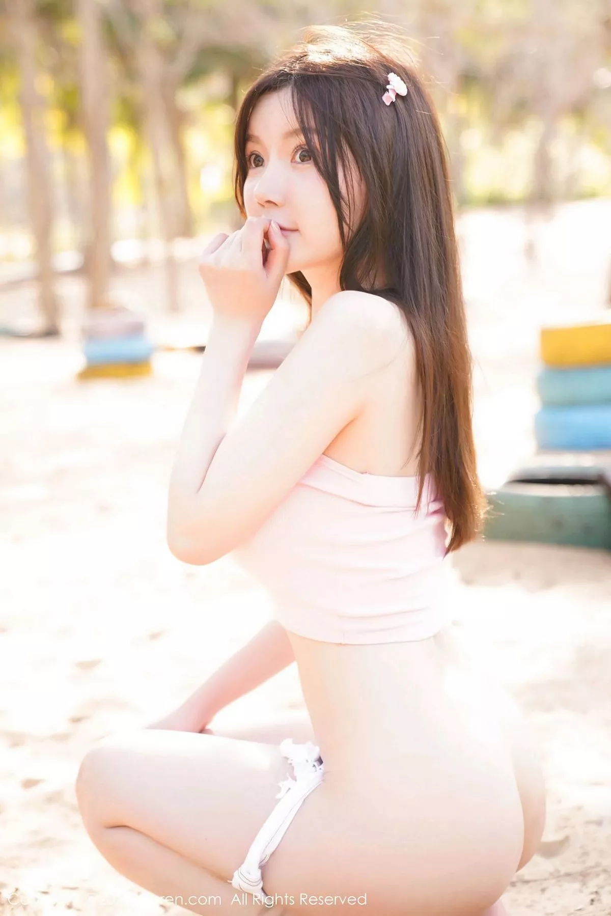 秀人集.com_[XiuRen秀人网]No.2162_女神糯美子Mini三亚旅拍户外沙滩粉色内衣秀傲人身材诱惑写真70P