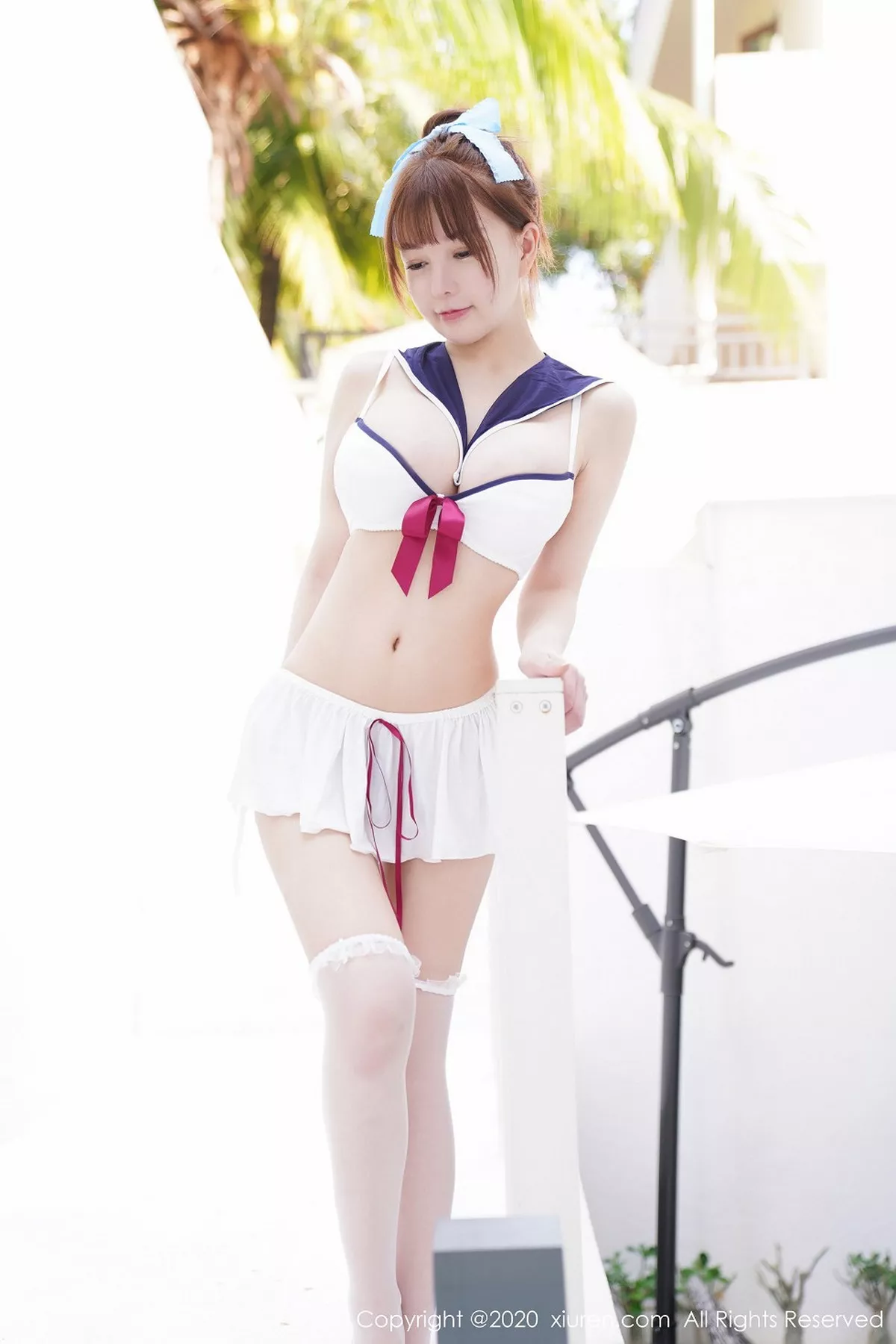 秀人集.com_[XiuRen秀人网]No.2243_嫩模UU酱水手服内衣主题户外半脱露傲人豪乳极致诱惑写真37P