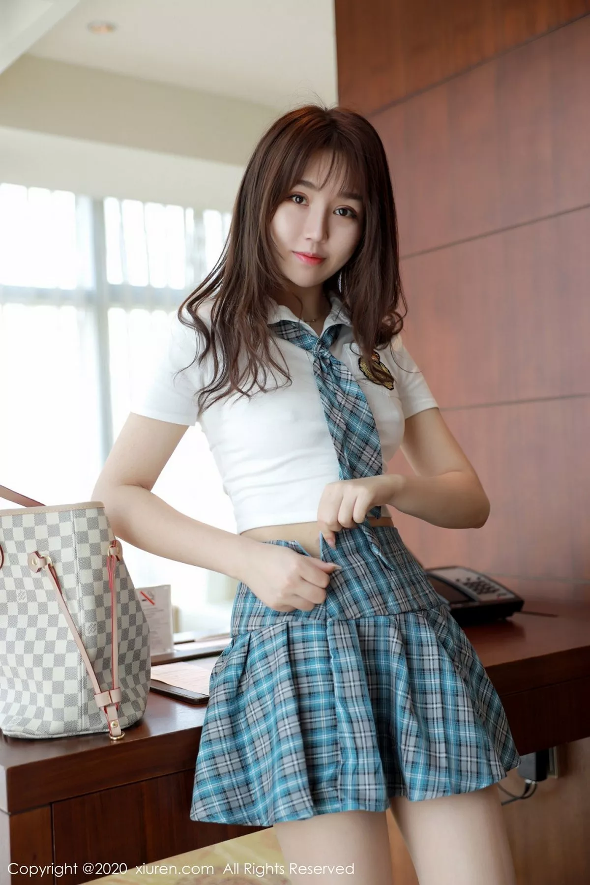 秀人集.com_[XiuRen秀人网]No.2291_嫩模梦梵经典JK少女制服主题半脱短裙露性感内裤翘臀诱惑写真52P