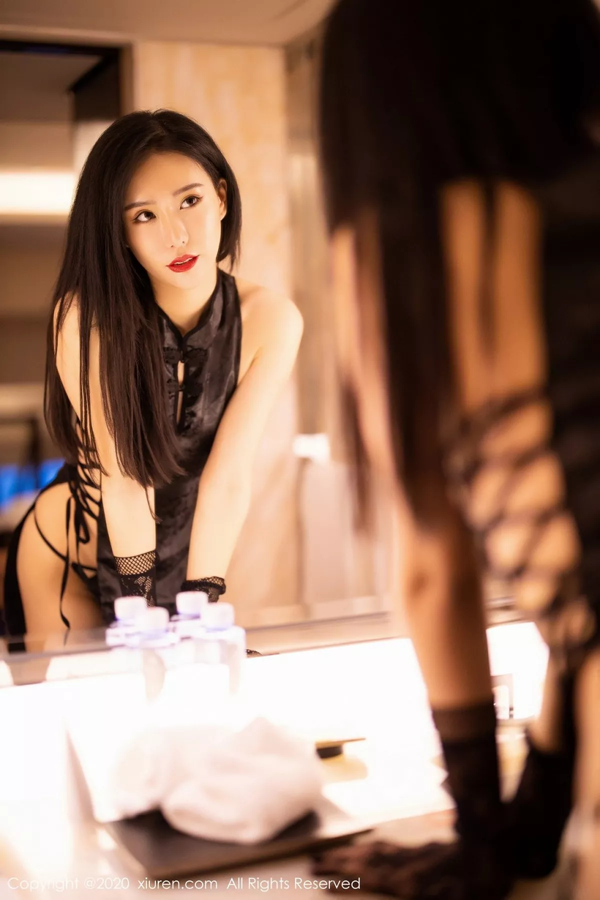 秀人集.com_[XiuRen秀人网]No.2331_嫩模BABY_柒私房黑色内衣主题丁字裤配黑丝袜极致魅惑写真75P