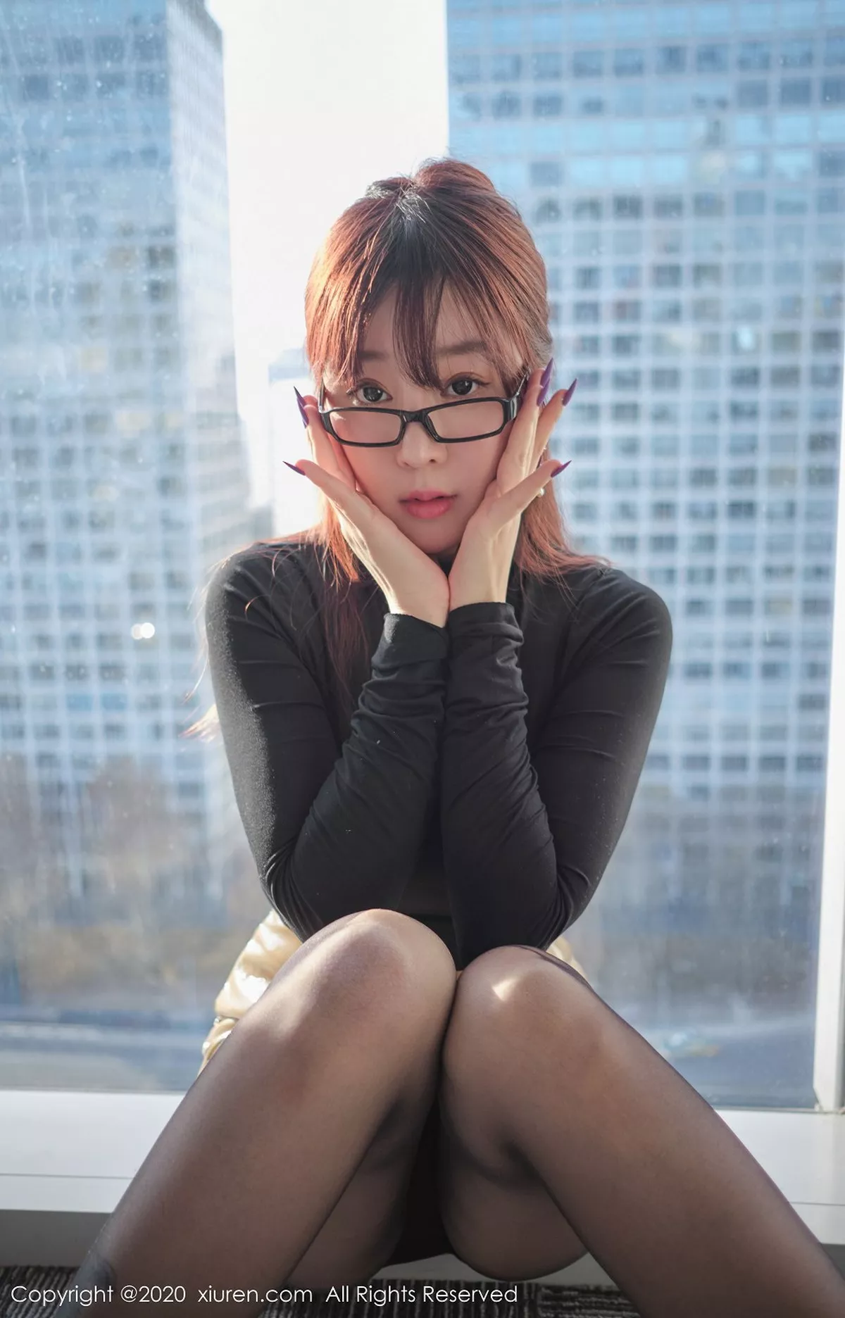 秀人集.com_[XiuRen秀人网]No.2259_女神王雨纯阳光窗台秘书制服主题黑丝裤袜秀透视内裤诱惑写真56P