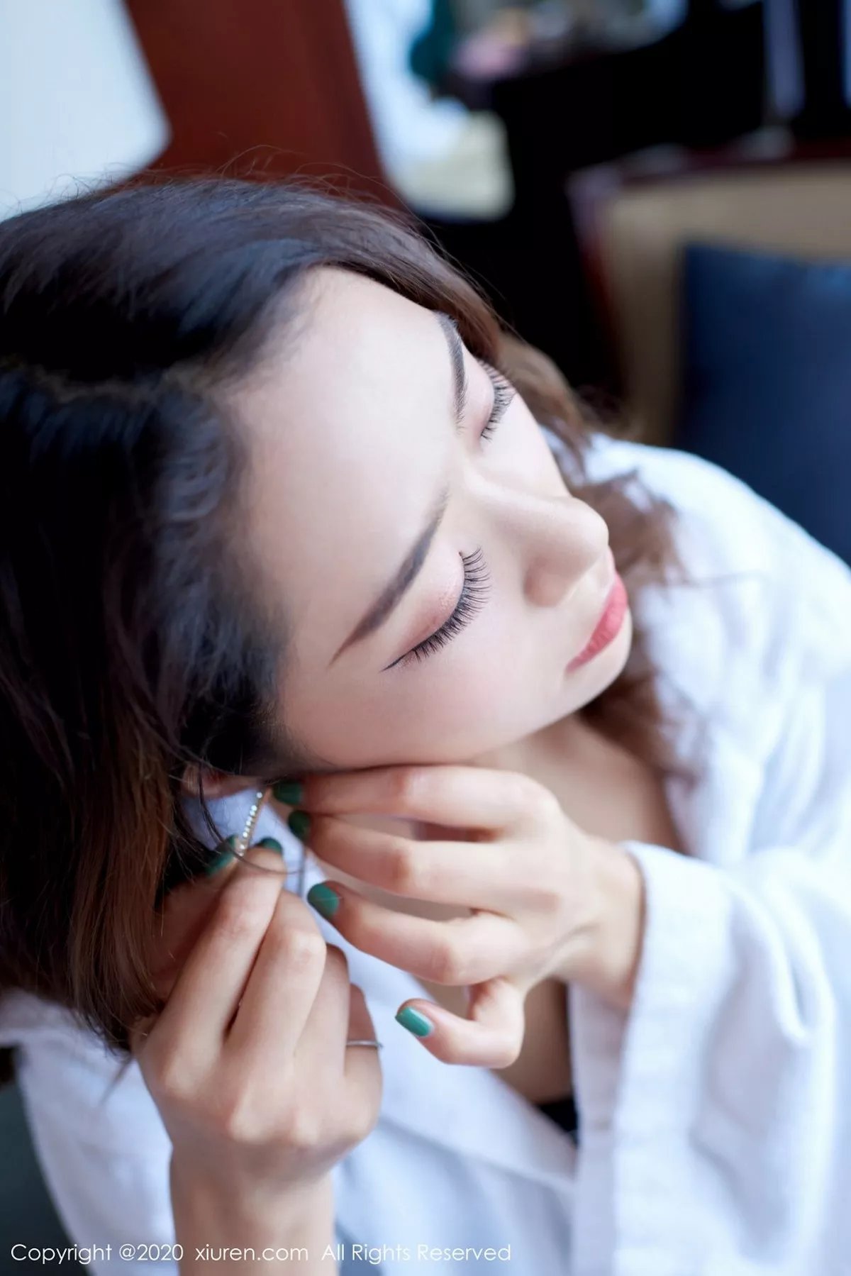 秀人集.com_[XiuRen秀人网]No.2427_嫩模方子萱私房脱白衬衣露性感黑色透视内衣撩人诱惑写真53P