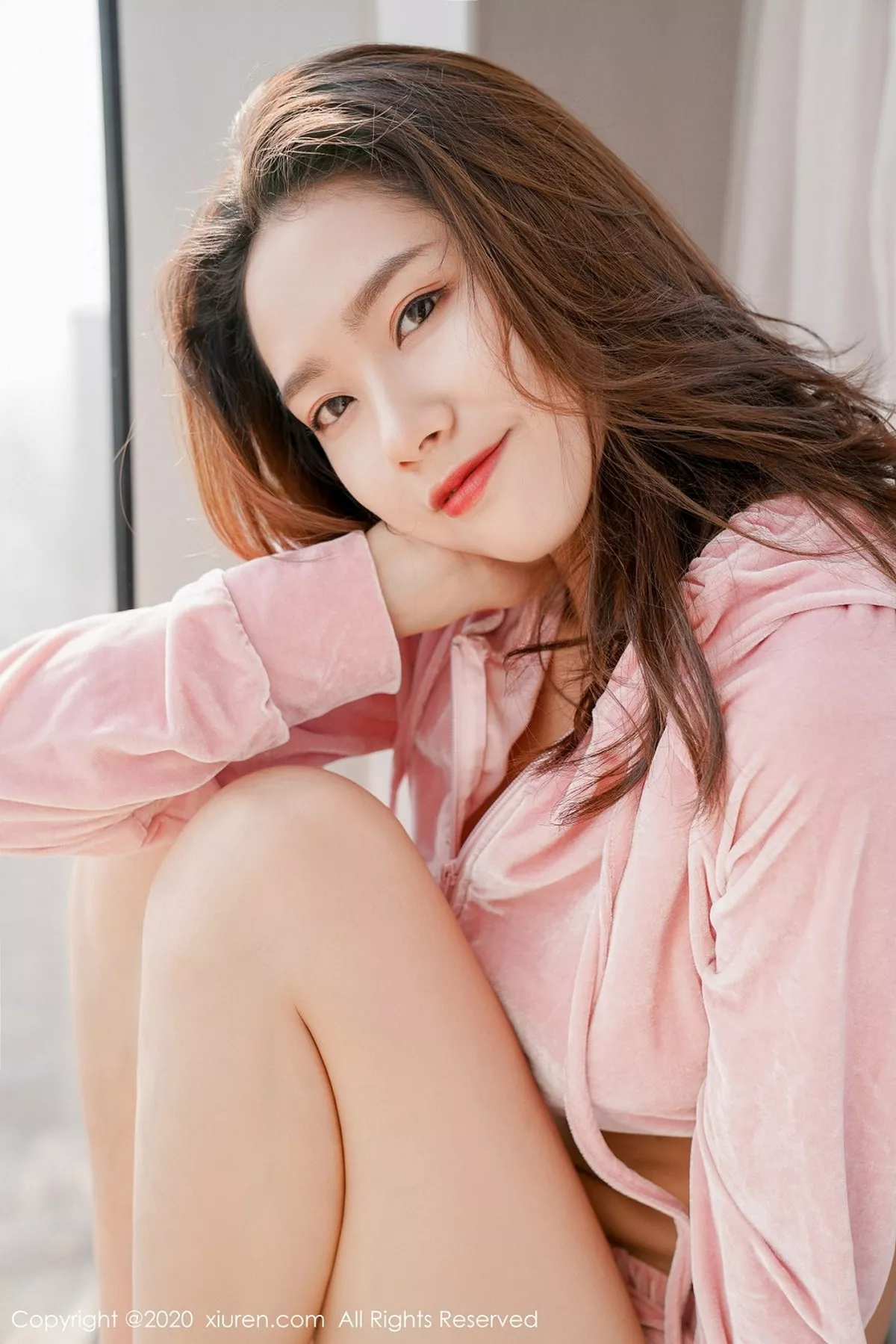 秀人集.com_[XiuRen秀人网]No.2456_嫩模方子萱性感粉色运动内衣半脱露白色蕾丝内裤撩人诱惑写真59P