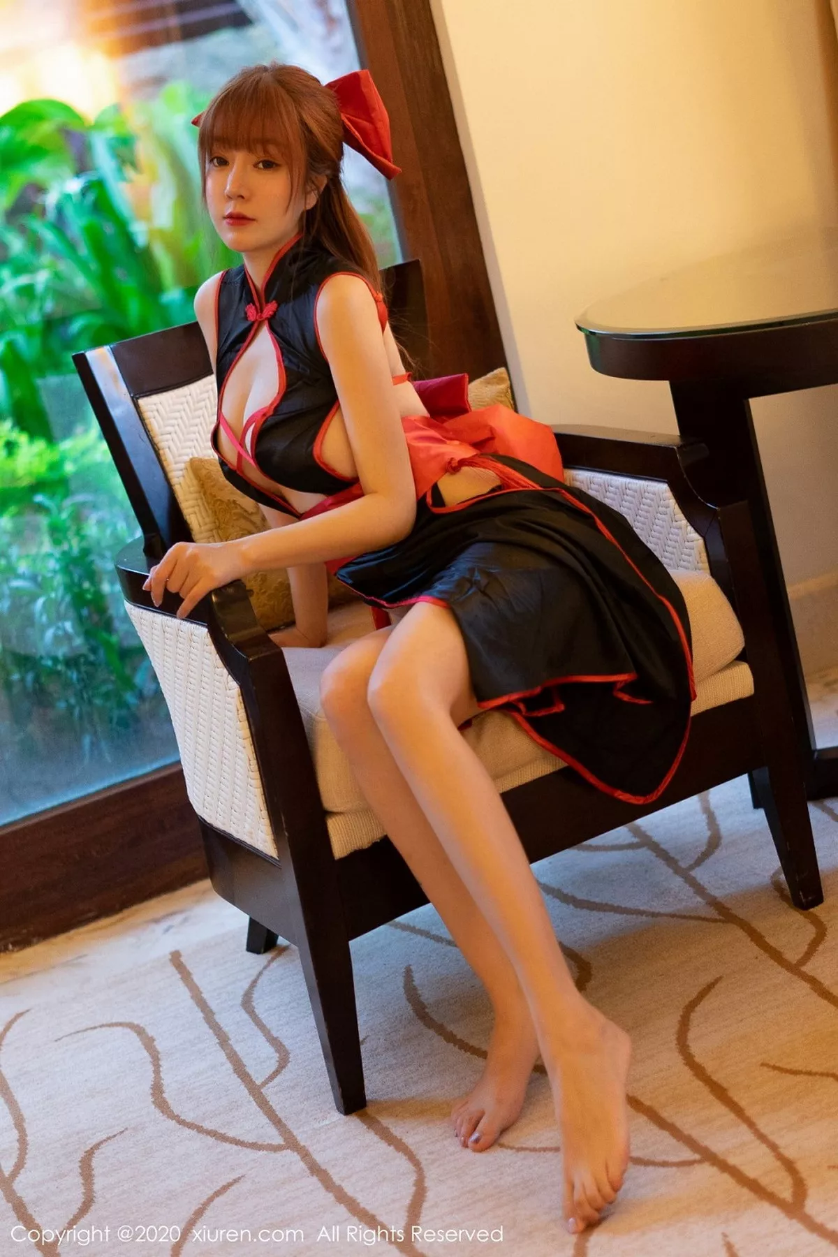 秀人集.com_[XiuRen秀人网]No.2463_女神王雨纯三亚旅拍别致Cos主题情趣服饰配蕾丝内裤诱惑写真50P