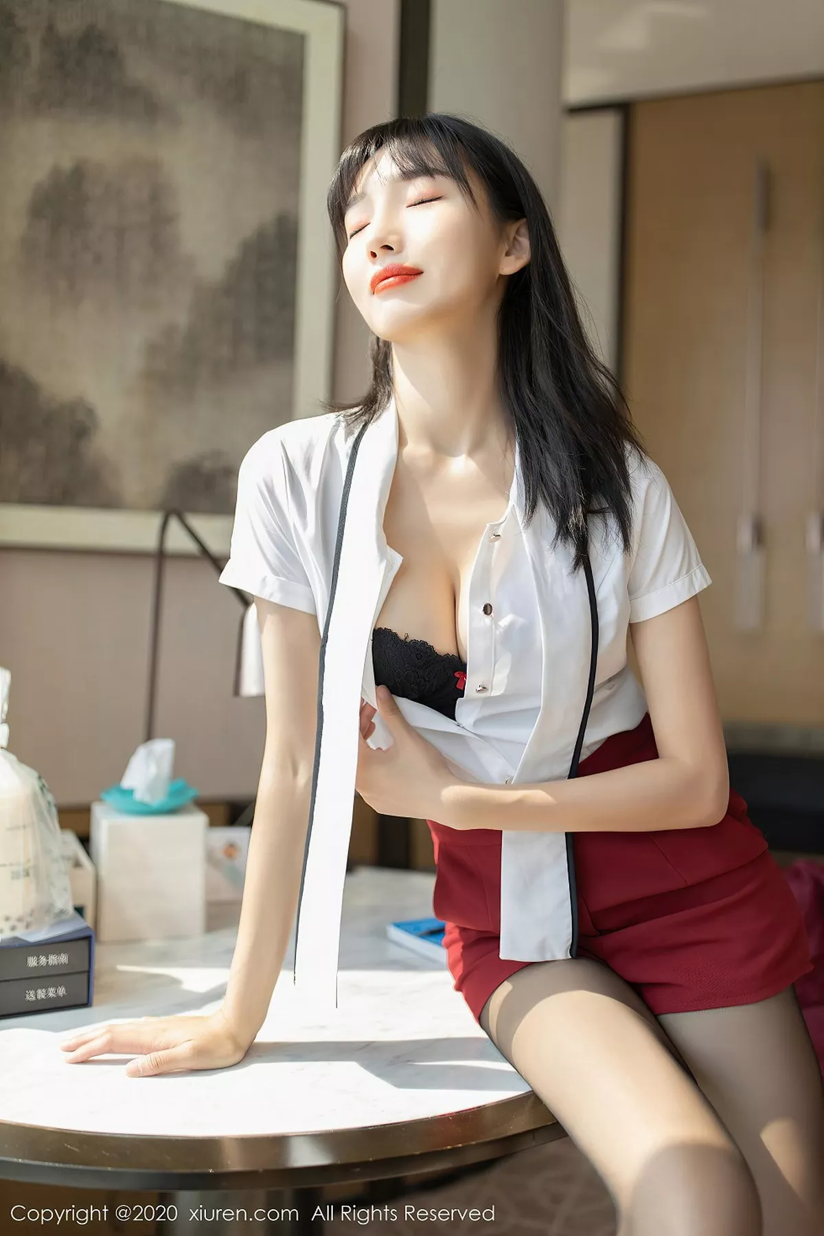 秀人集.com_[XiuRen秀人网]No.2604_嫩模陆萱萱私房红色飒爽职场西服下无内黑丝裤袜撩人诱惑写真66P