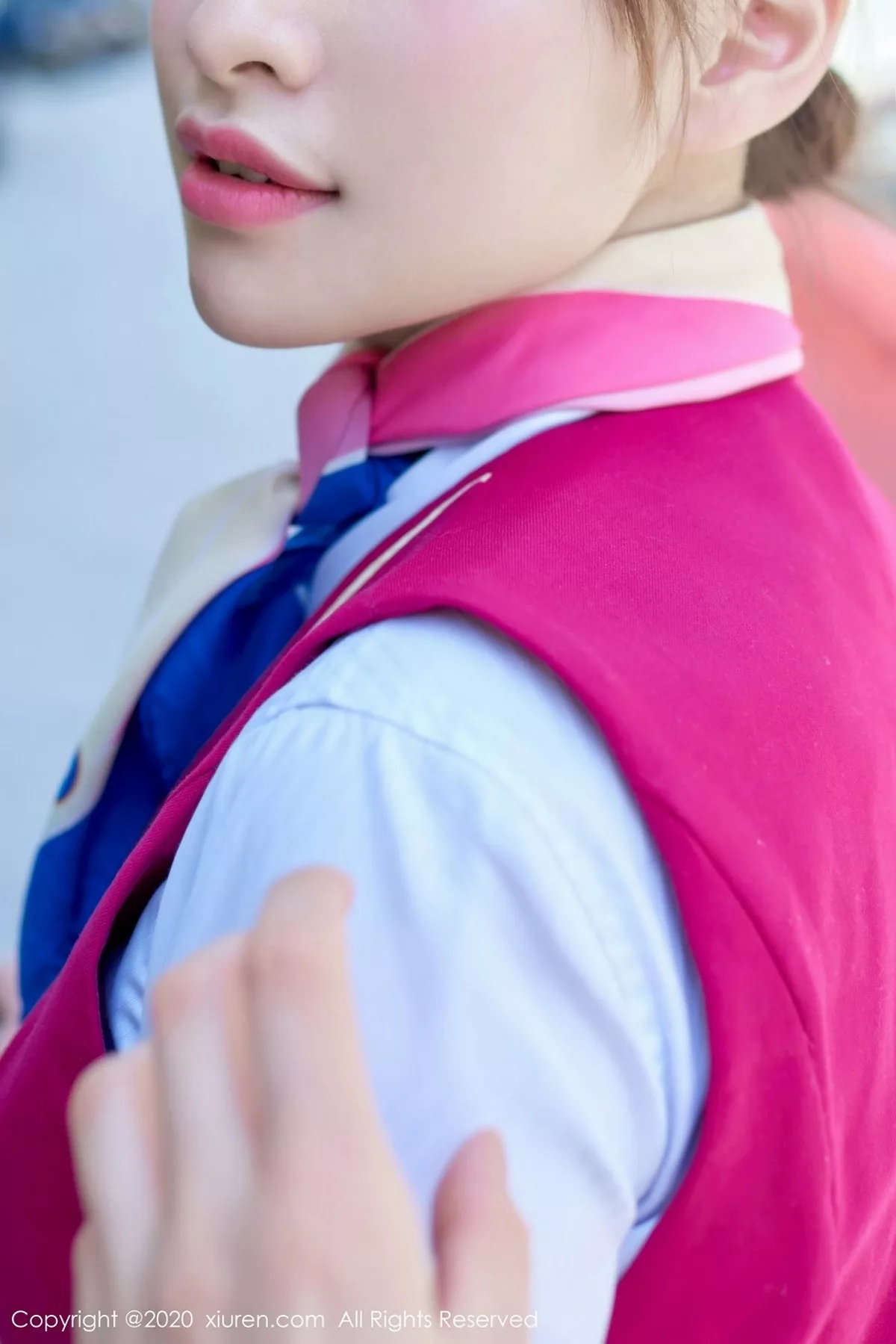 秀人集.com_[XiuRen秀人网]No.2655_嫩模范小宣fancy私房性感空姐制服半脱露开档黑丝裤袜诱惑写真46P