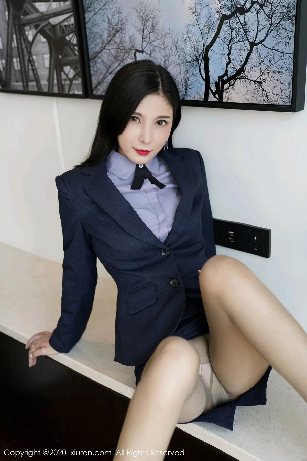 秀人集.com_[XiuRen秀人网]No.2816_嫩模小蛮妖Yummy职场白衬衫OL主题半脱肉丝裤袜秀翘臀诱惑写真80P