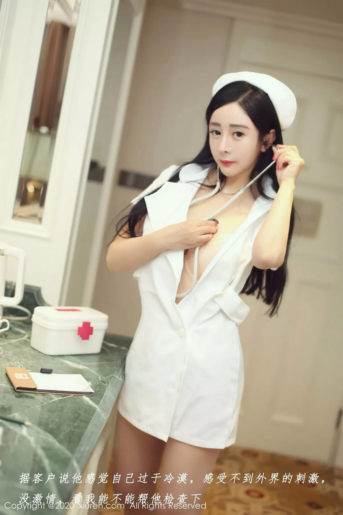 秀人集.com_[XiuRen秀人网]No.2960_嫩模允爾专属医护剧情主题私房性感内衣配无内肉丝裤袜诱惑写真48P