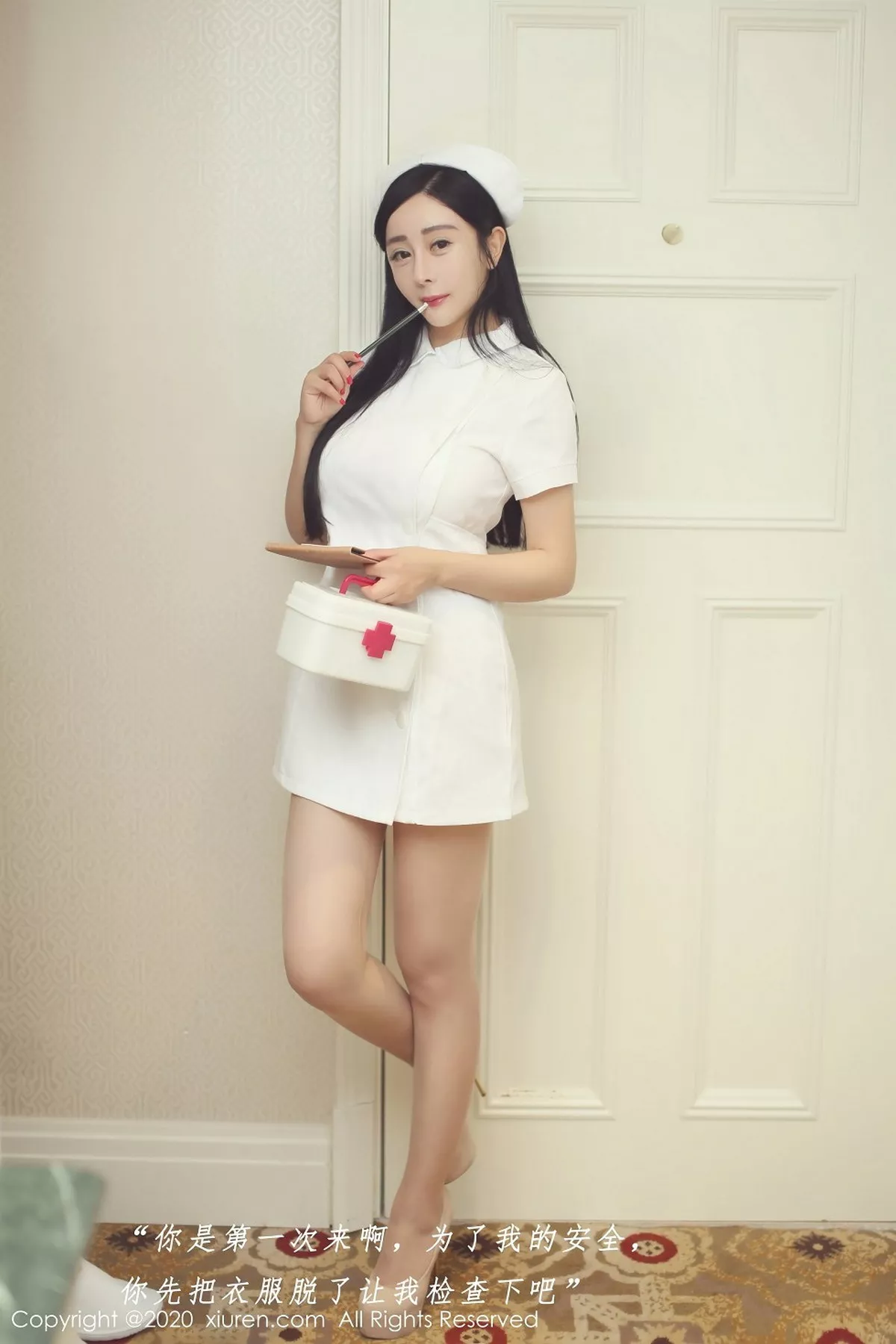 秀人集.com_[XiuRen秀人网]No.2960_嫩模允爾专属医护剧情主题私房性感内衣配无内肉丝裤袜诱惑写真48P