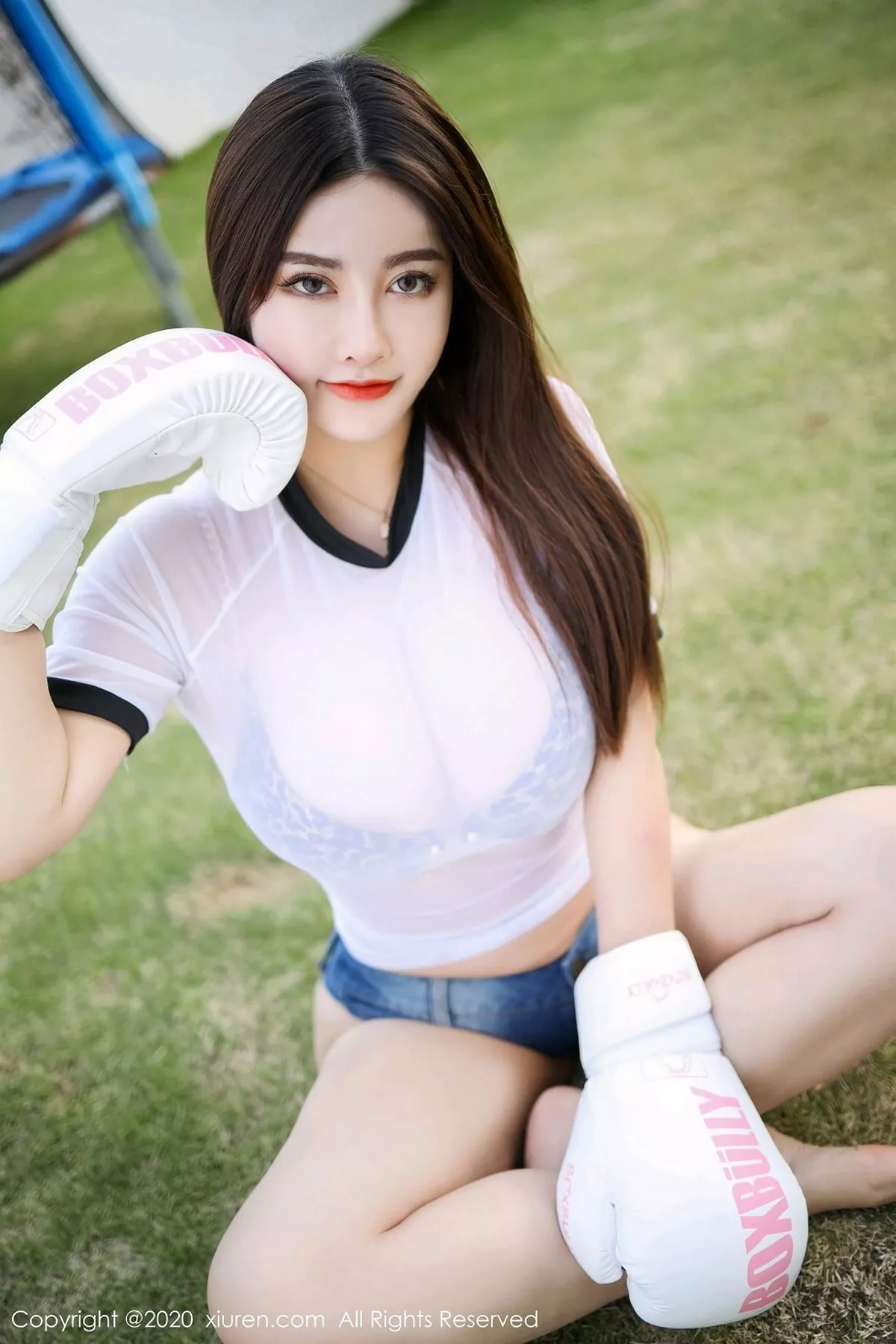 秀人集.com_[XiuRen秀人网]No.2907_童颜巨乳妹子软软子＆糯美子拳击手主题健身房秀丰胸肥臀诱惑写真66P