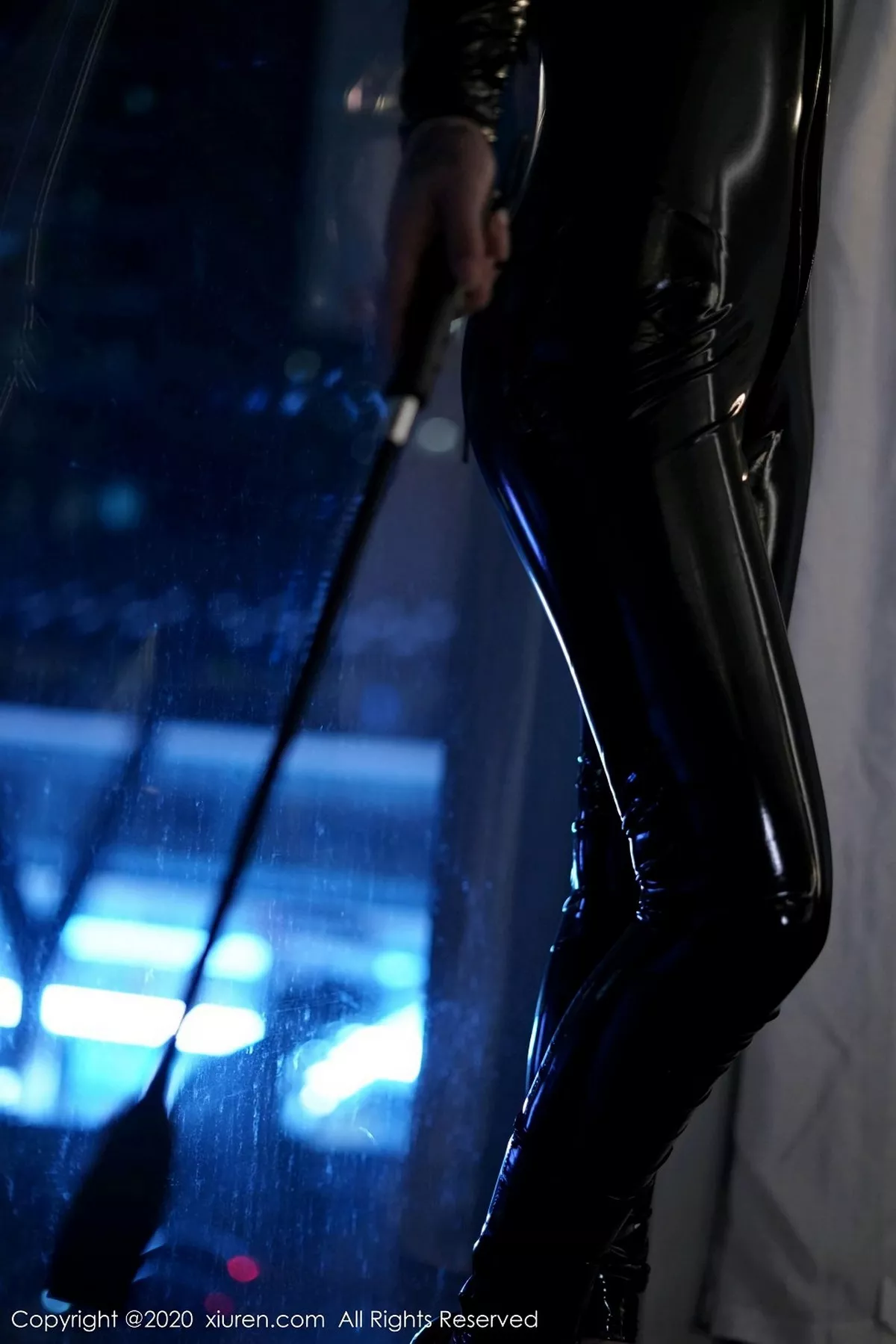 秀人集.com_[XiuRen秀人网]No.2918_嫩模美七Mia情趣连体皮衣制服半开露傲人豪乳惹火诱惑写真46P