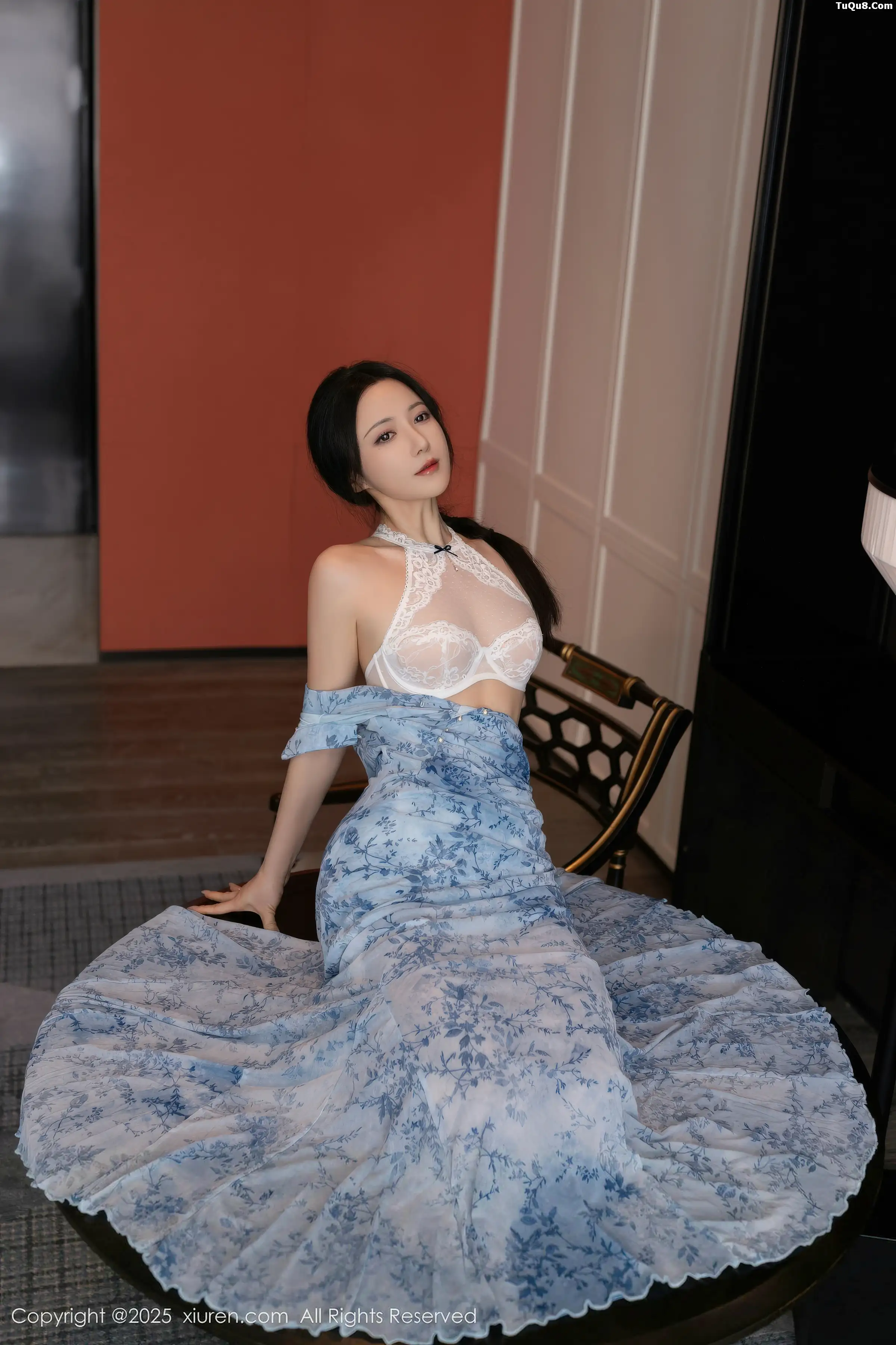 秀人集.com_[XiuRen秀人网]No.11133_模特鱼子酱Fish性感青瓷连衣裙露白色蕾丝内衣秀曼妙身姿诱惑写真81P