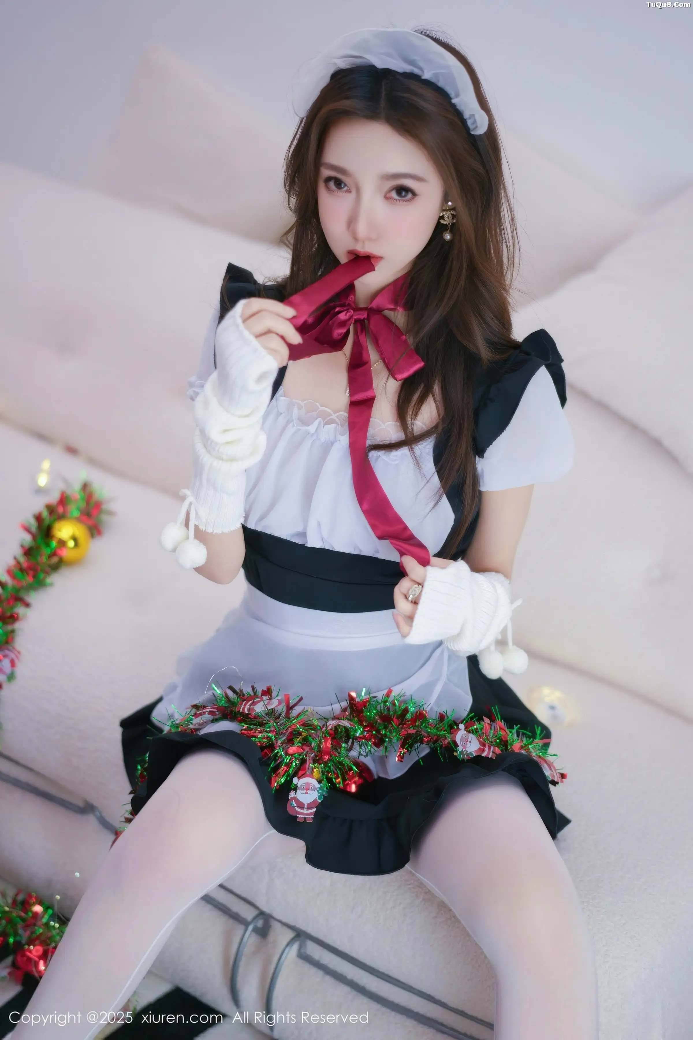 秀人集.com_[XiuRen秀人网]No.11152_模特Twins-桃桃性感女仆装扮配白色丝袜秀完美身材撩人诱惑写真77P