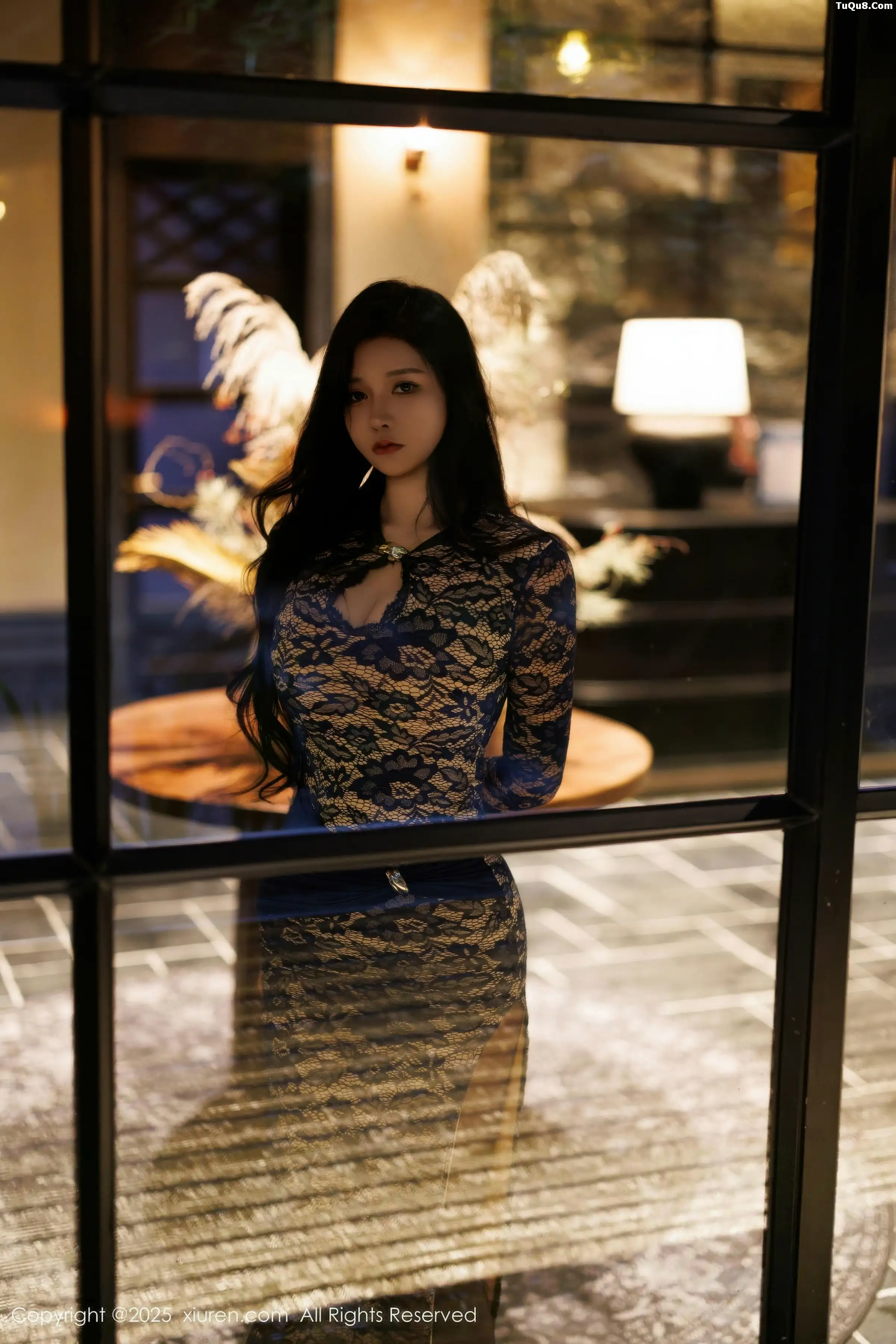 秀人集.com_[XiuRen秀人网]No.11148_模特娜比性感蕾丝长裙露蓝色内衣配超薄黑丝秀凹凸身材诱惑写真82P