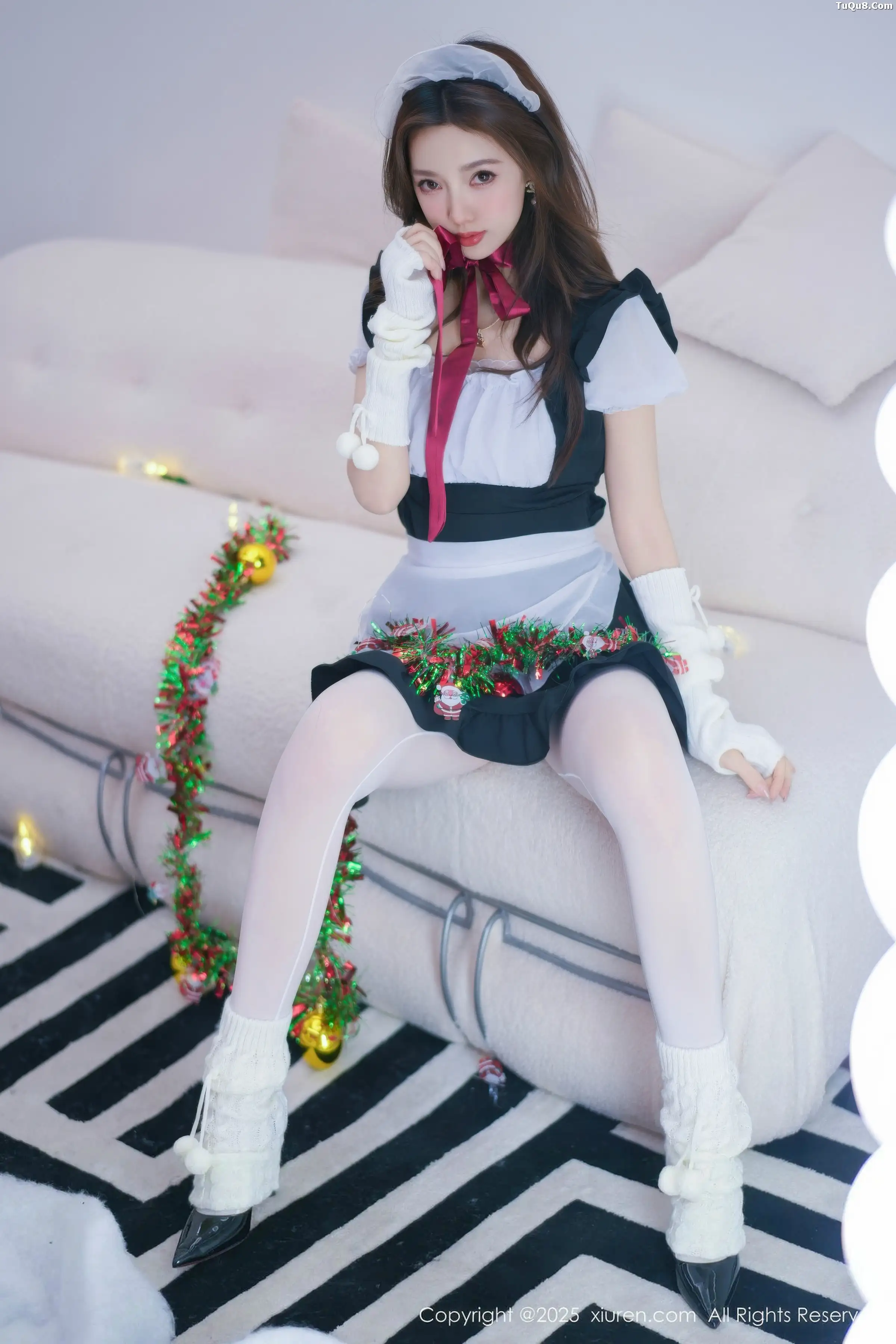 秀人集.com_[XiuRen秀人网]No.11152_模特Twins-桃桃性感女仆装扮配白色丝袜秀完美身材撩人诱惑写真77P