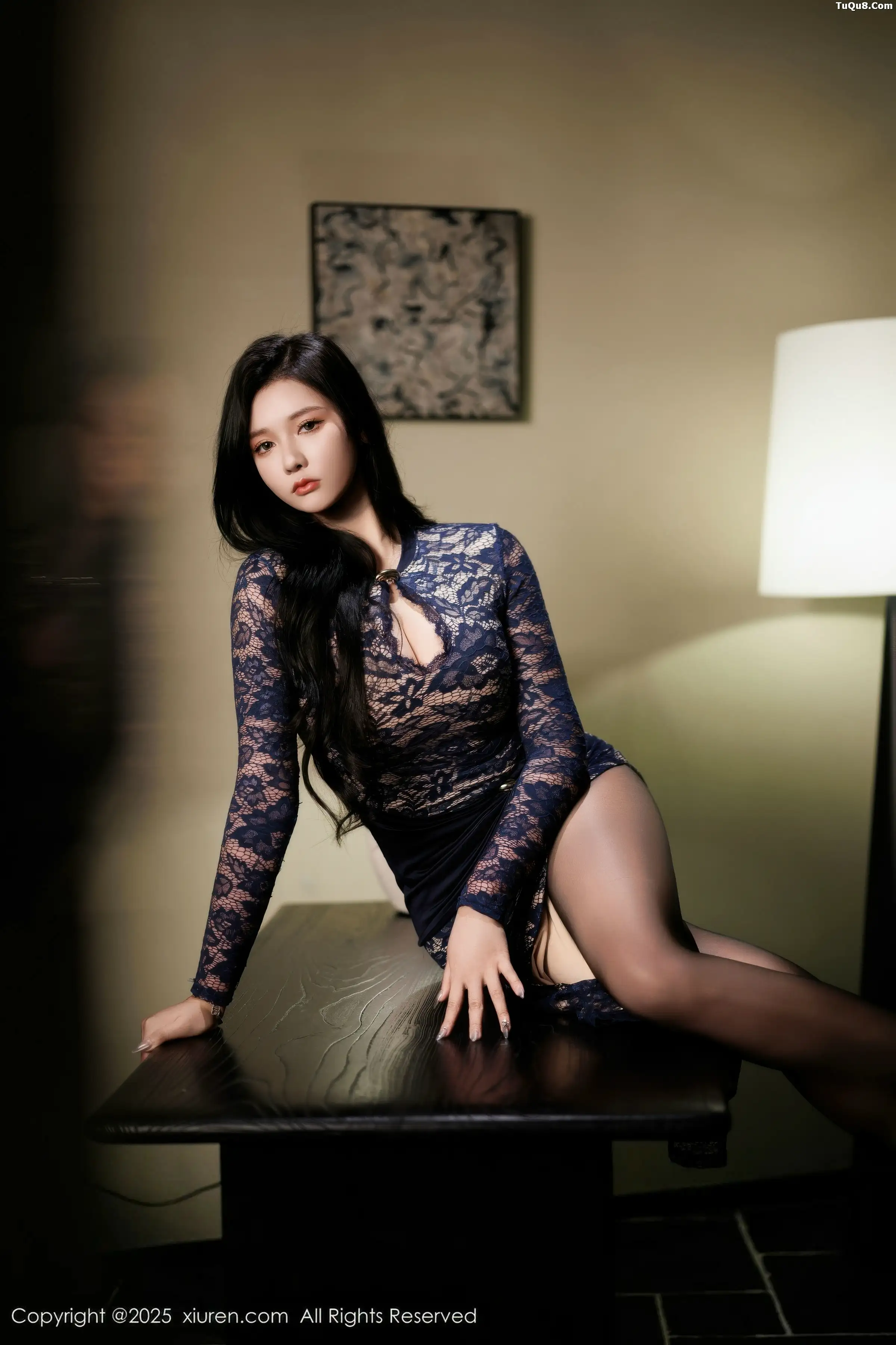 秀人集.com_[XiuRen秀人网]No.11148_模特娜比性感蕾丝长裙露蓝色内衣配超薄黑丝秀凹凸身材诱惑写真82P